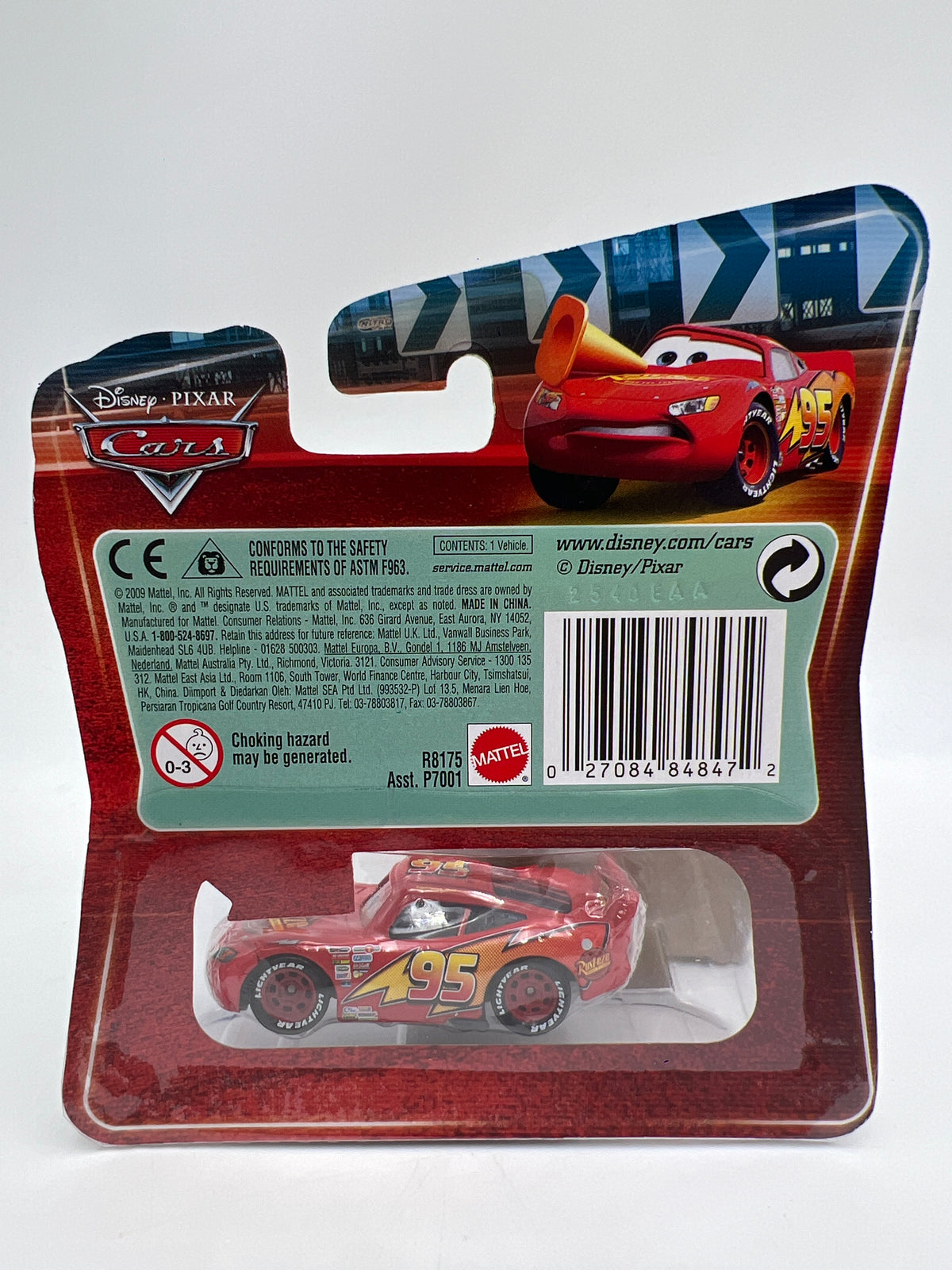 Disney Pixar Cars Look My Eyes Change #127 Lightning McQueen With Cone 139B