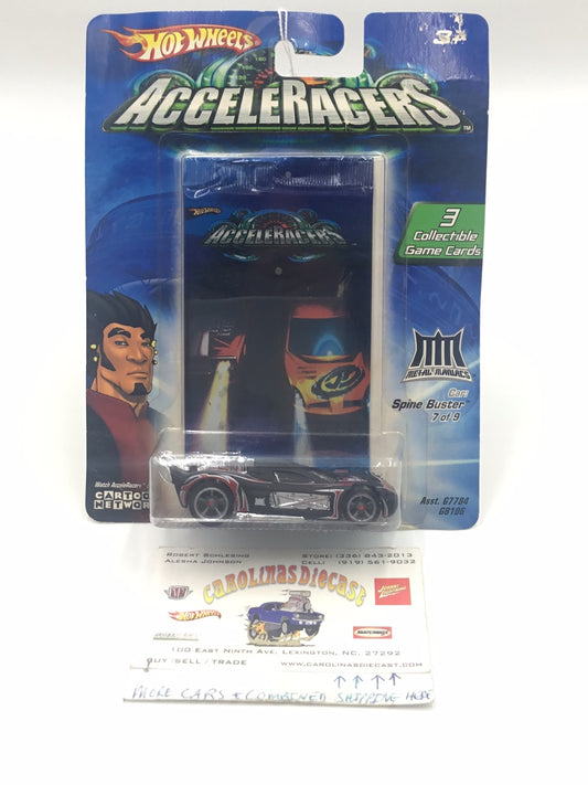 Hot wheels Acceleracers Metal Maniacs Spine Buster 7 of 9 CM5 Wheels (Bad card)