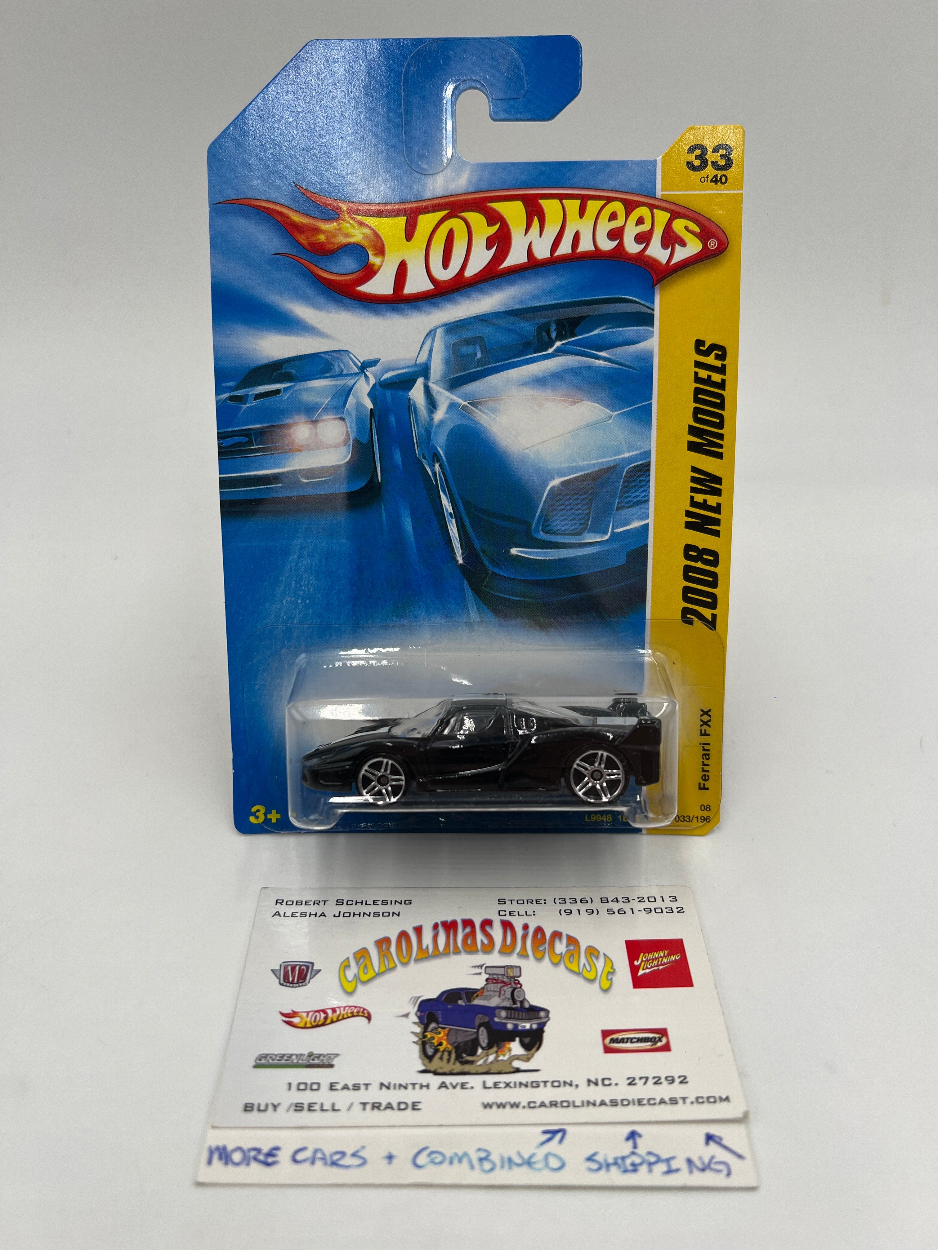 2008 Hot Wheels New Models #33 Facing Backwards ERROR Ferrari FXX