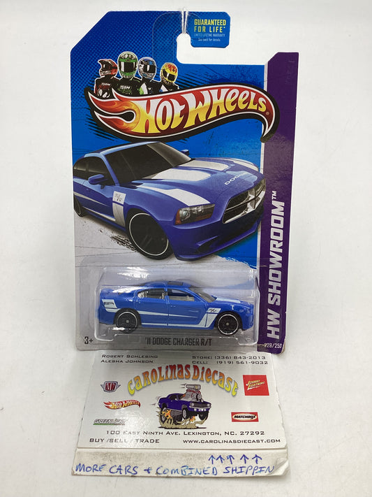 2013 Hot Wheels #228 Kmart Exclusive Blue 11 Dodge Charger R/T 237B