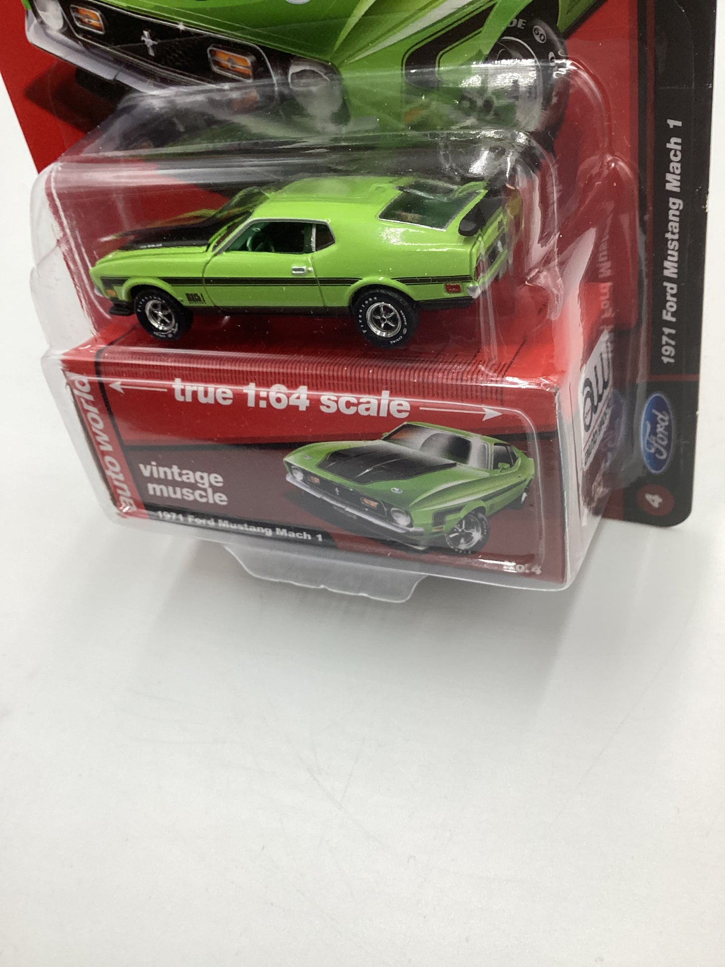 Auto World Vintage Muscle Release 4 Version A 1971 Ford Mustang Mach 1 Green