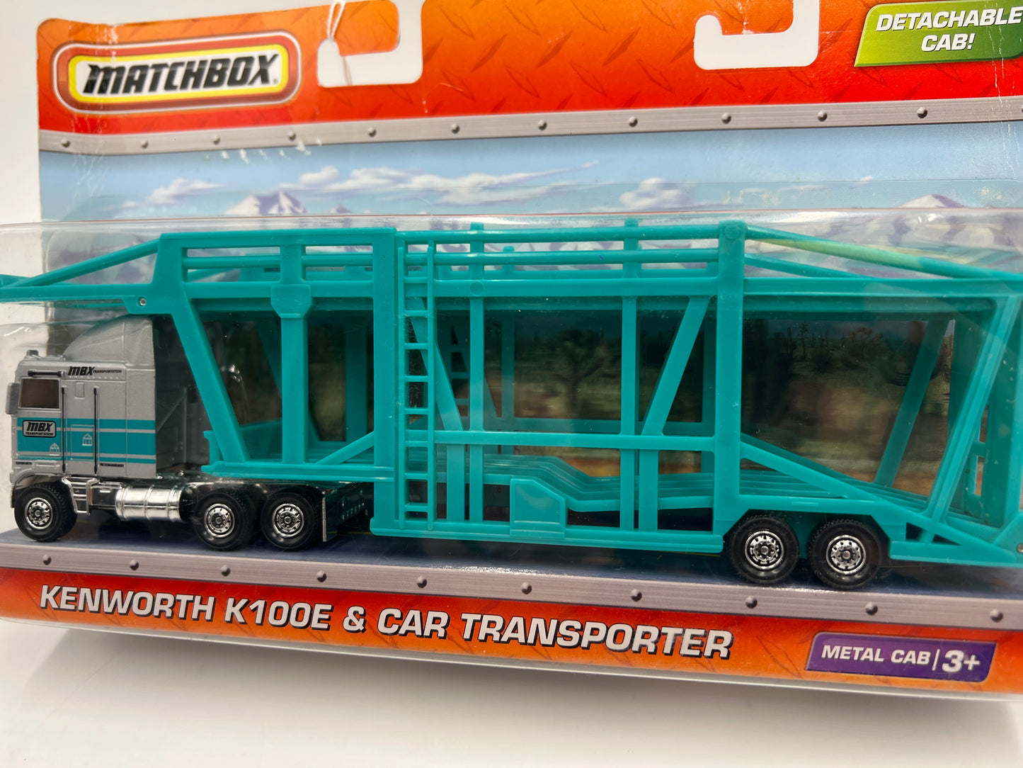 Matchbox Rare Kenworth K100E & Car Transporter W/Detachable Cab VHTF Card Not Perfect