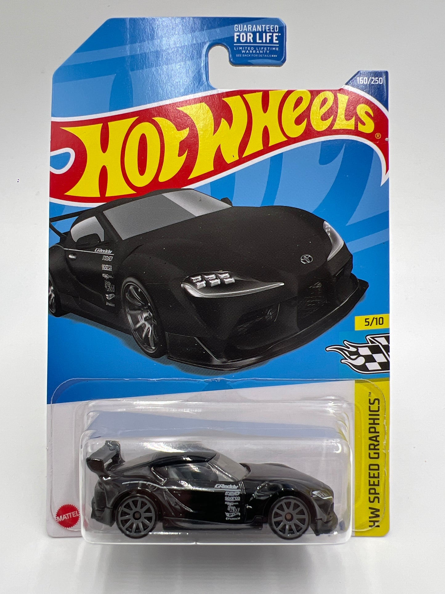 2022 Hot Wheels GameStop Exclusive #160 20 Toyota GR Supra Black W/Protector