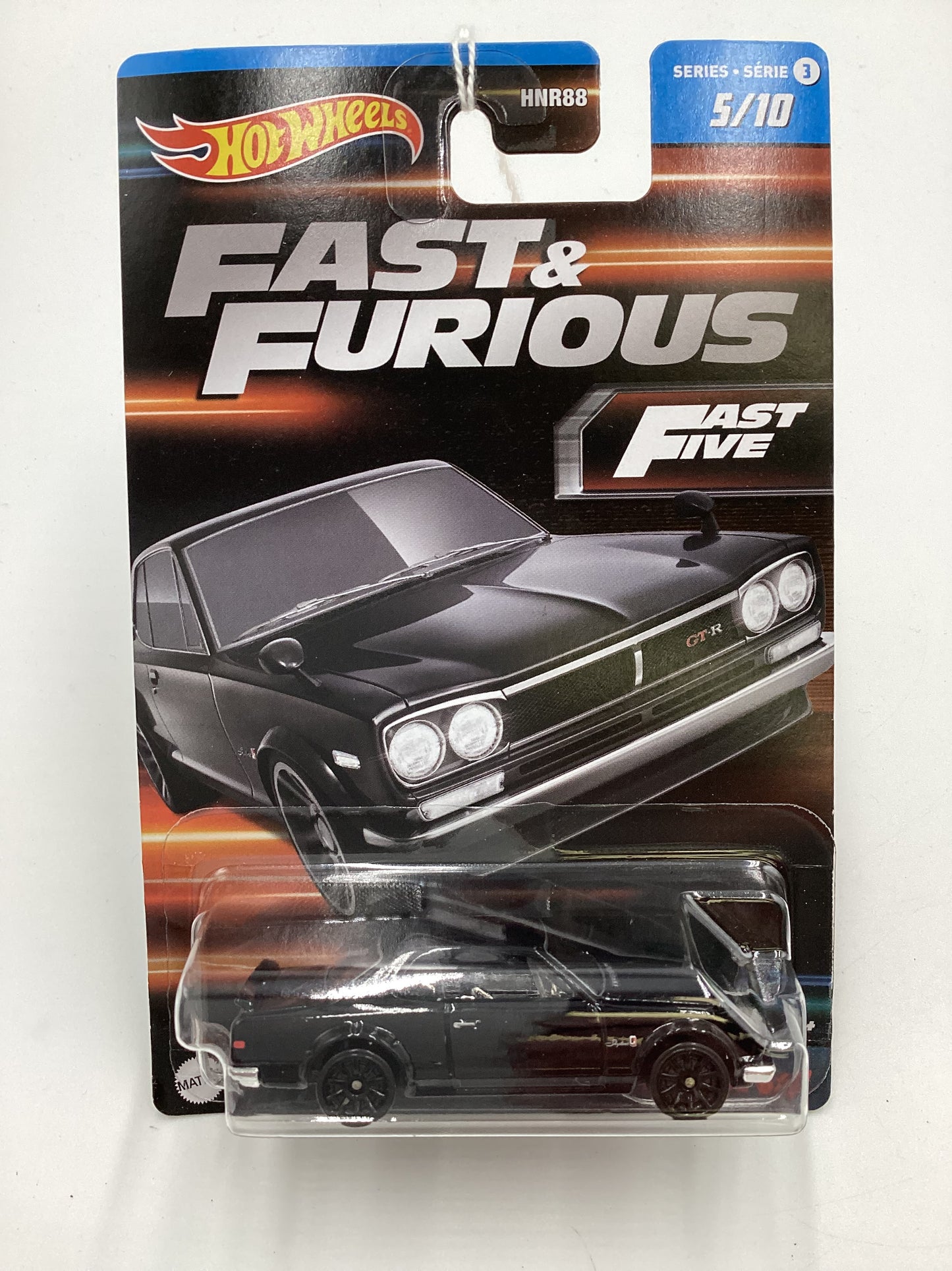 2023 Hot Wheels Fast and Furious Series 3  #5 1971 Nissan Skyline H/T 2000 GT-R Black 74C