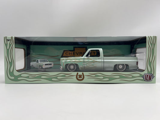 2026 M2 Machines R01 1/24 & 1/64 2 Pack 1973 Chevrolet Cheyenne Super 10 Light Green