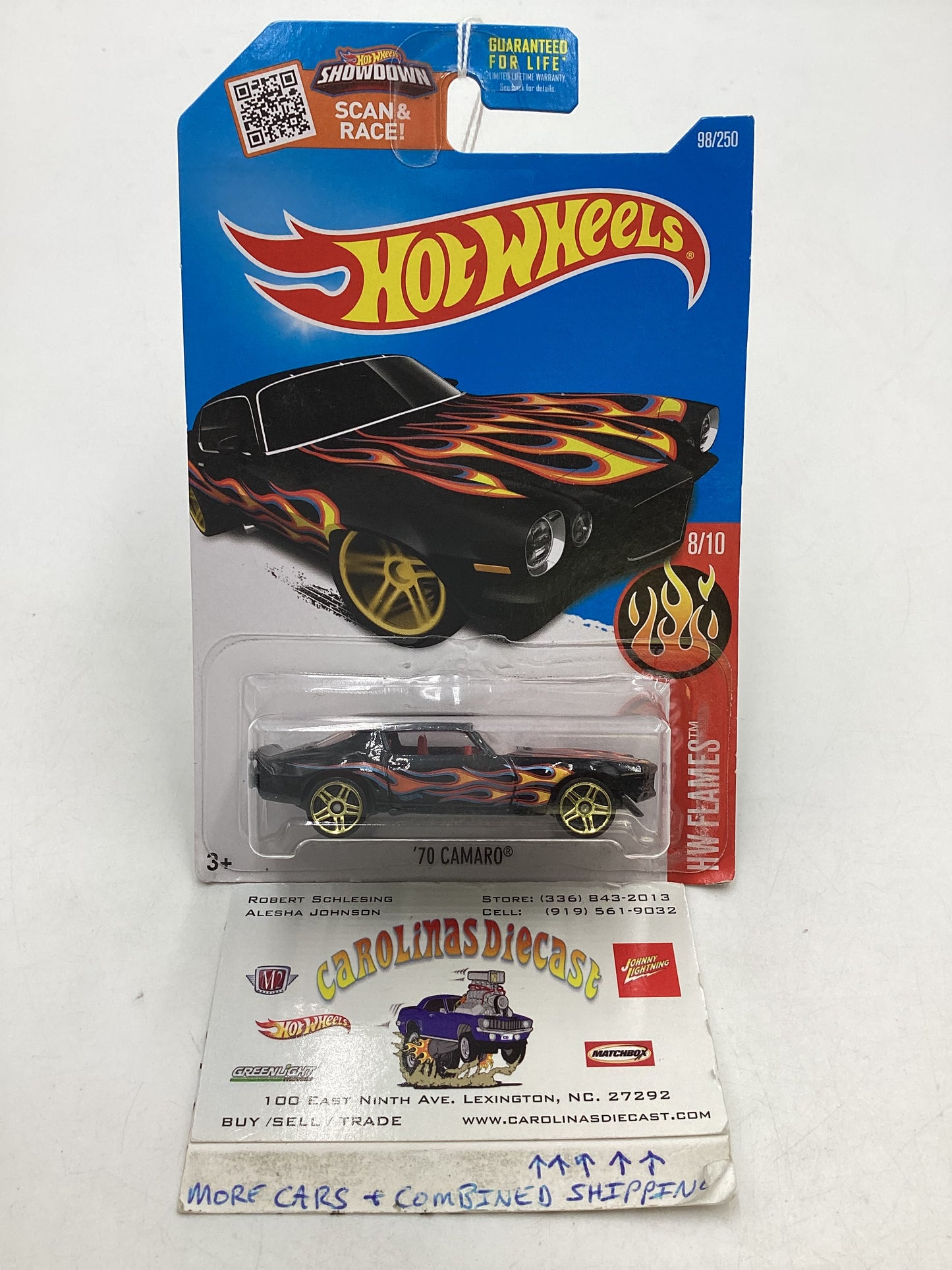 2016 Hot wheels #98 70 Camaro Black 5F