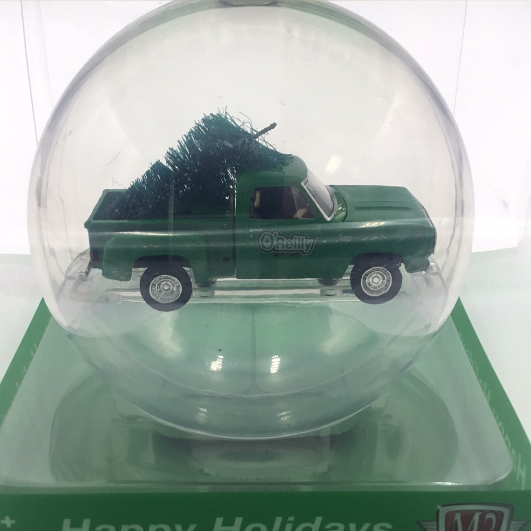 M2 MACHINES 2023 1/64 1972 Dodge Truck Christmas ORNAMENT Oreilys exclusive  htf