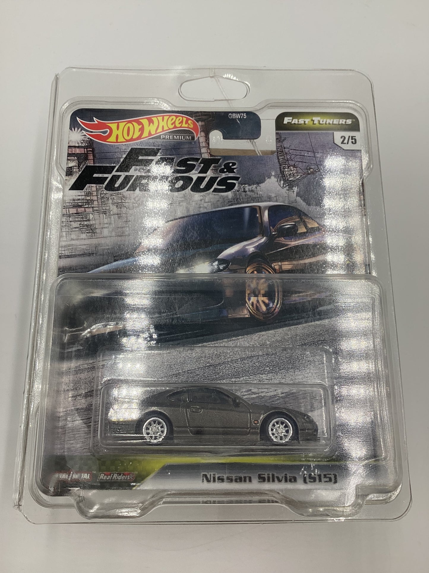 Hot Wheels Premium Fast & Furious Fast Tuners #2 Nissan Silvia S15 Gray W/Protector