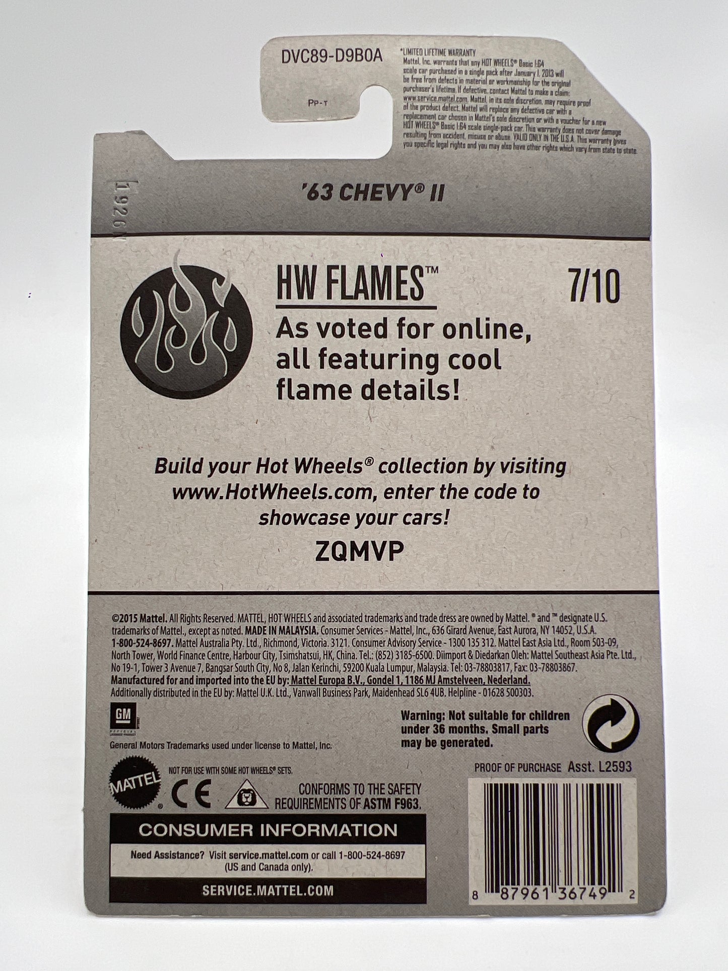 2017 Hot Wheels Super Treasure Hunt 63 Chevy II Pink W/Protector