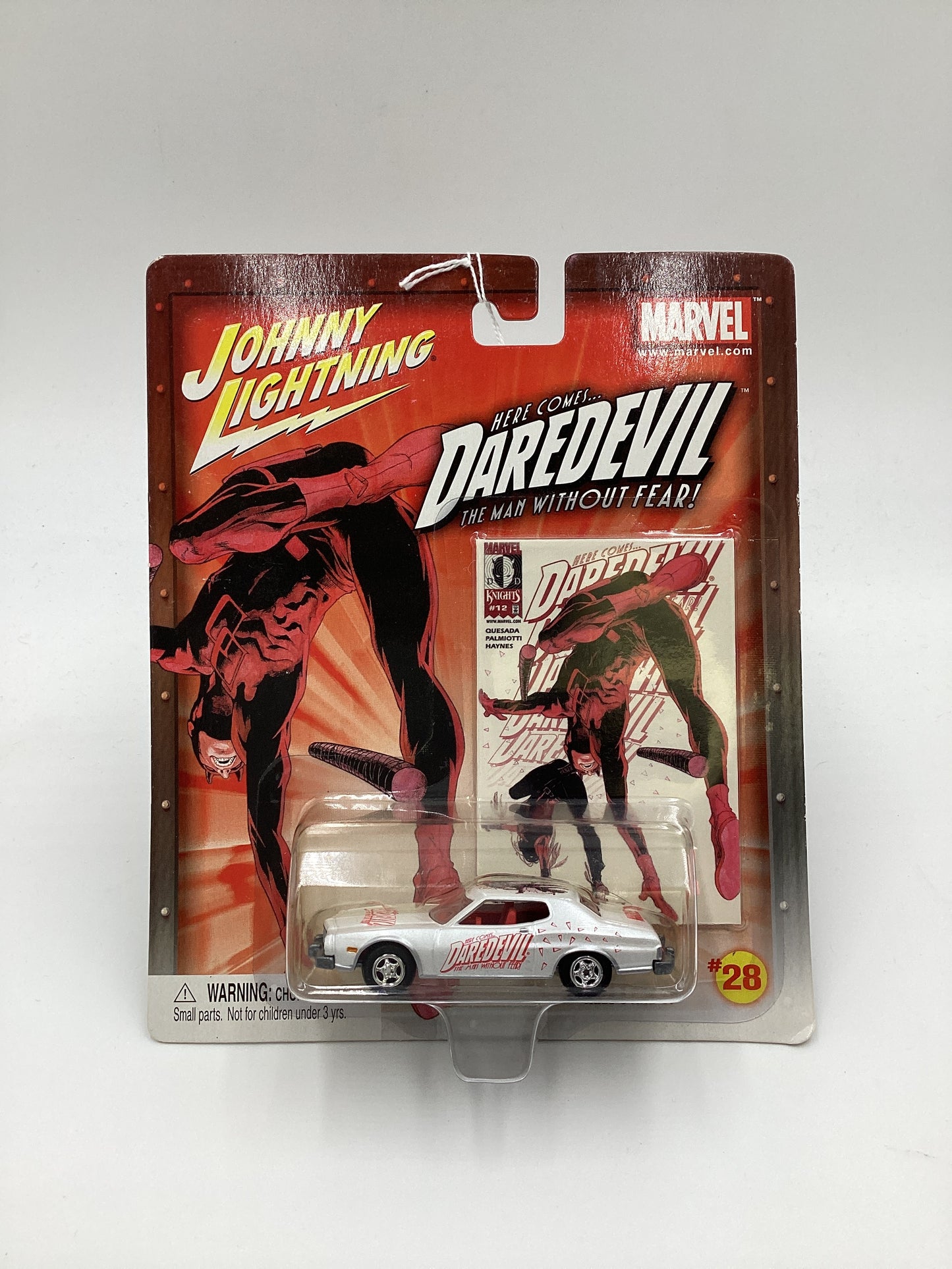 Johnny Lightning Marvel Daredevil #28 74 Ford Torino White 232A