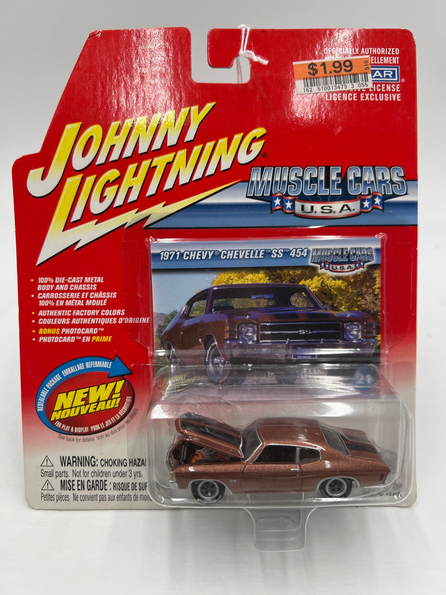 Johnny Lightning Muscle Cars USA #21 1971 Chevy Chevelle SS 454 Brown 220A