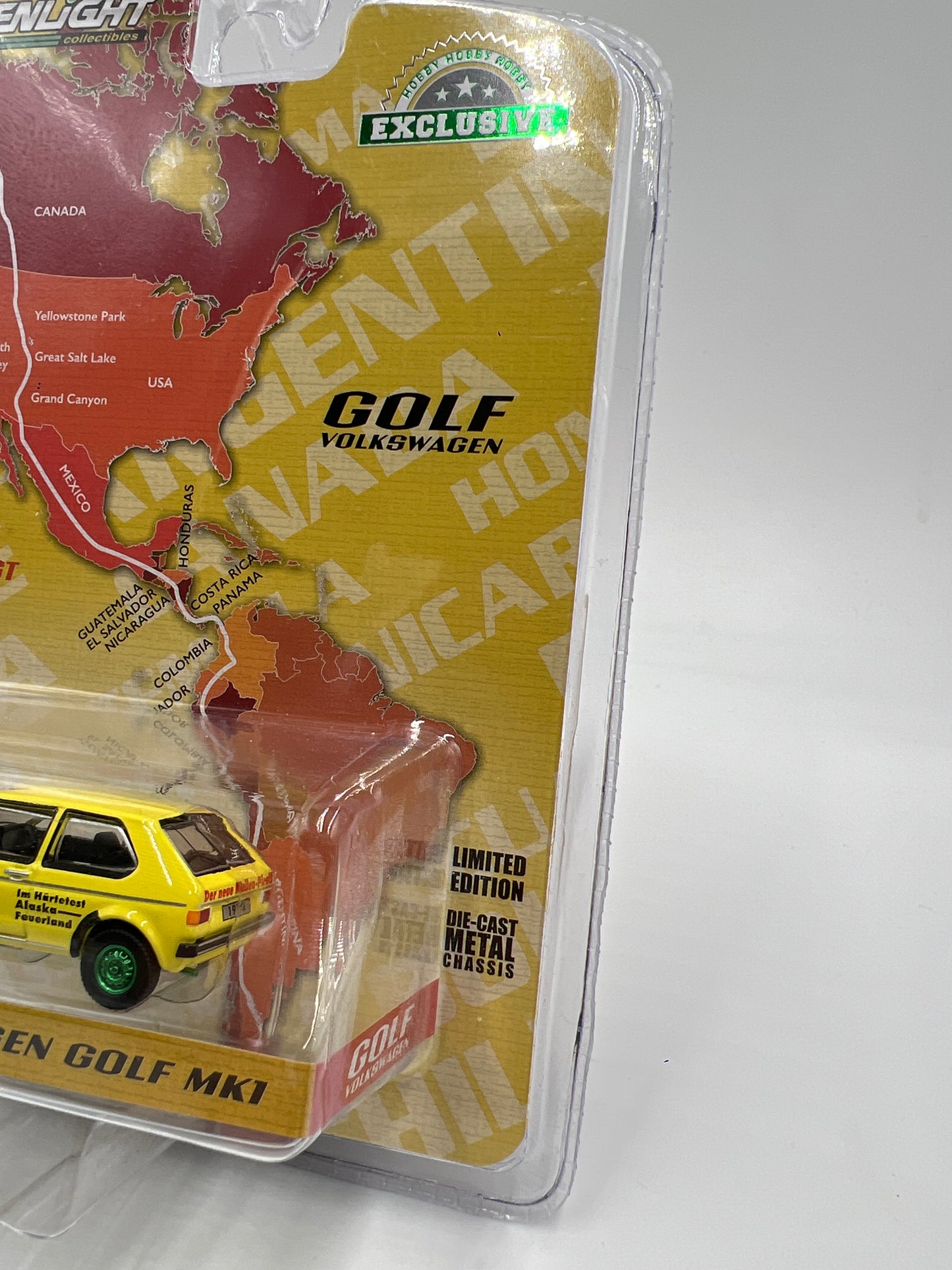 Greenlight Hobby Exclusive CHASE 1974 Volkswagen Golf MK1 Yellow