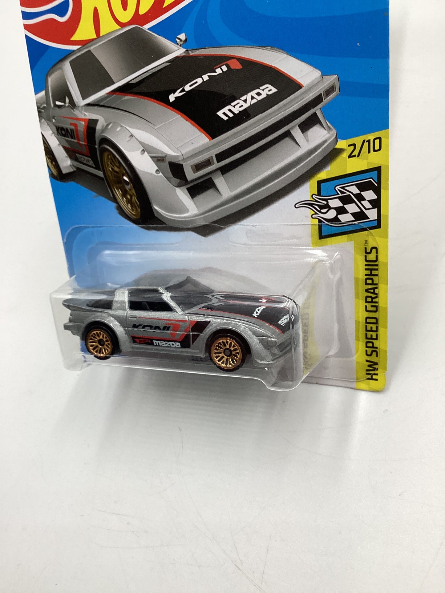 2019 Hot Wheels Speed Graphics #167 Mazda RX-7 Silver 83H