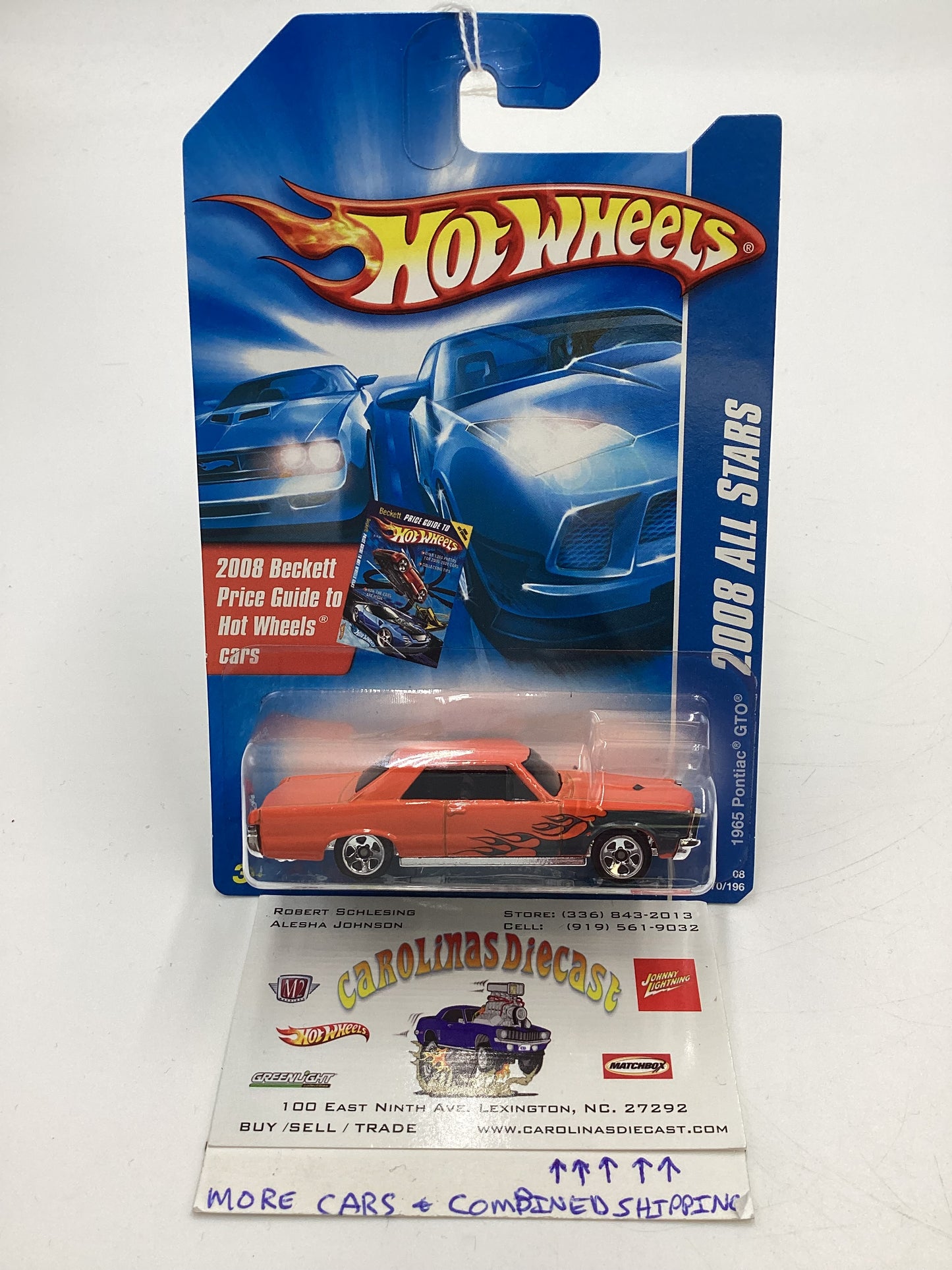 2008 Hot Wheels All Stars #70 1965 Pontiac GTO Orange 54G