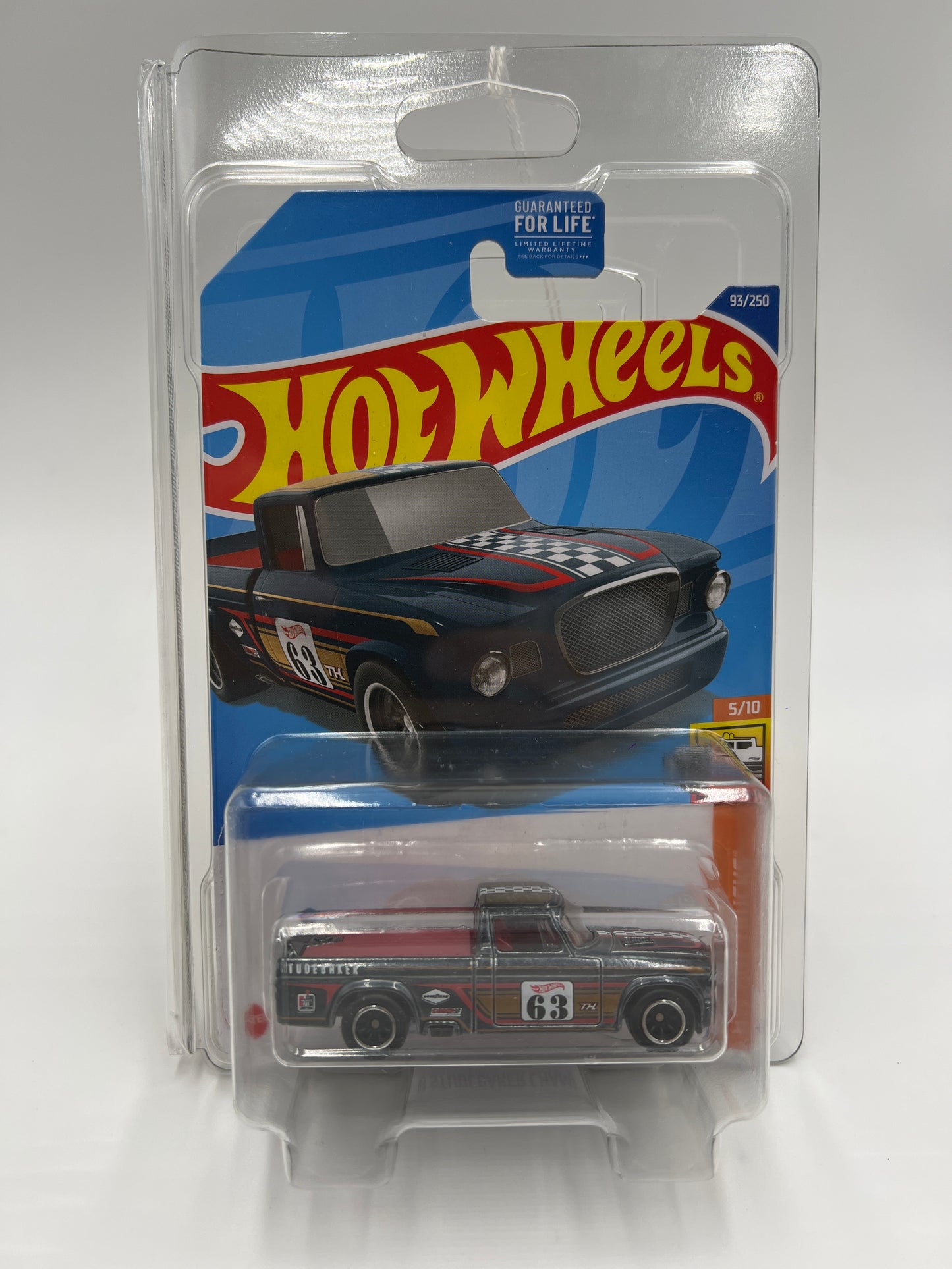 2022 Hot Wheels Super Treasure Hunt #93 63 Studebaker Champ Black W/Protector