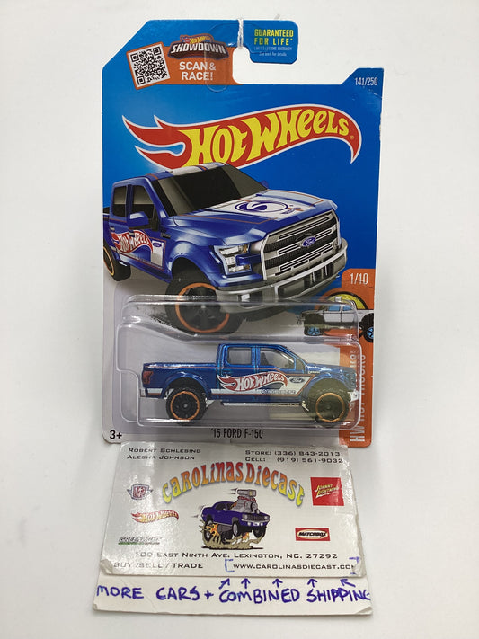 2016 Hot Wheels #141 15 Ford F-150 Blue 31C