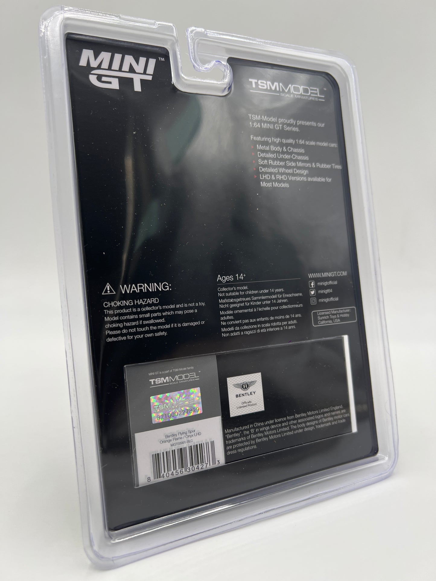 Mini GT #991 CHASE Bentley Flying Spur Orange Flame/Onyx