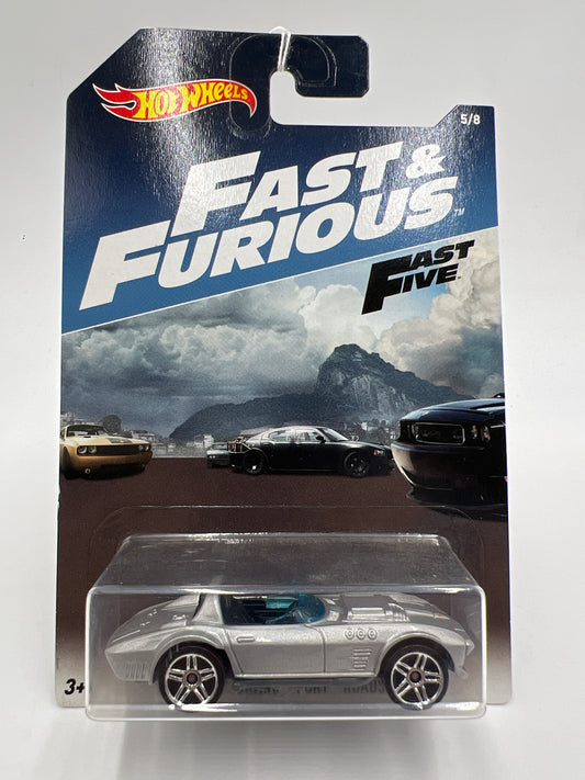 Hot Wheels Fast and Furious Fast Five #5 Corvette Grand Sport Roadster Silver 69i