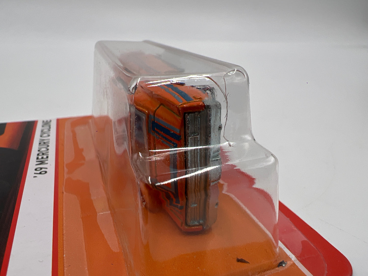 Hot Wheels Heritage Redline #12 69 Mercury Cyclone Orange Cracked Blister 160N