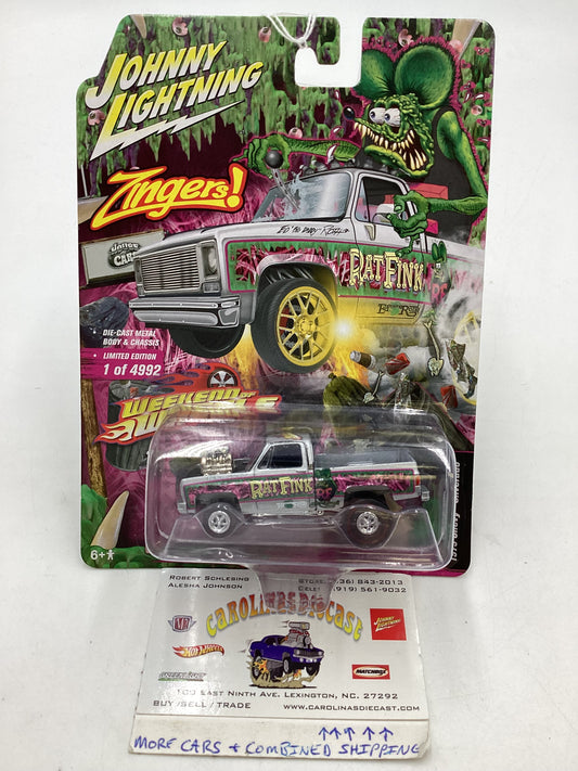 Johnny lightning x HOC Weekend of wheels Exclusive Zingers Rat Fink Chevy C-10 223D