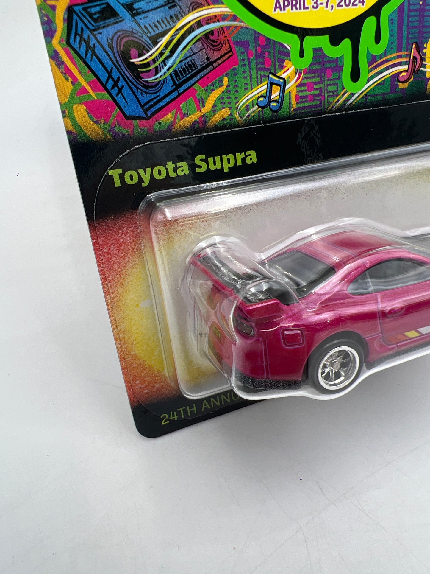2024 Hot Wheels 24th Annual Collector Nationals #4738/6200 Toyota Supra Pink W/Protector