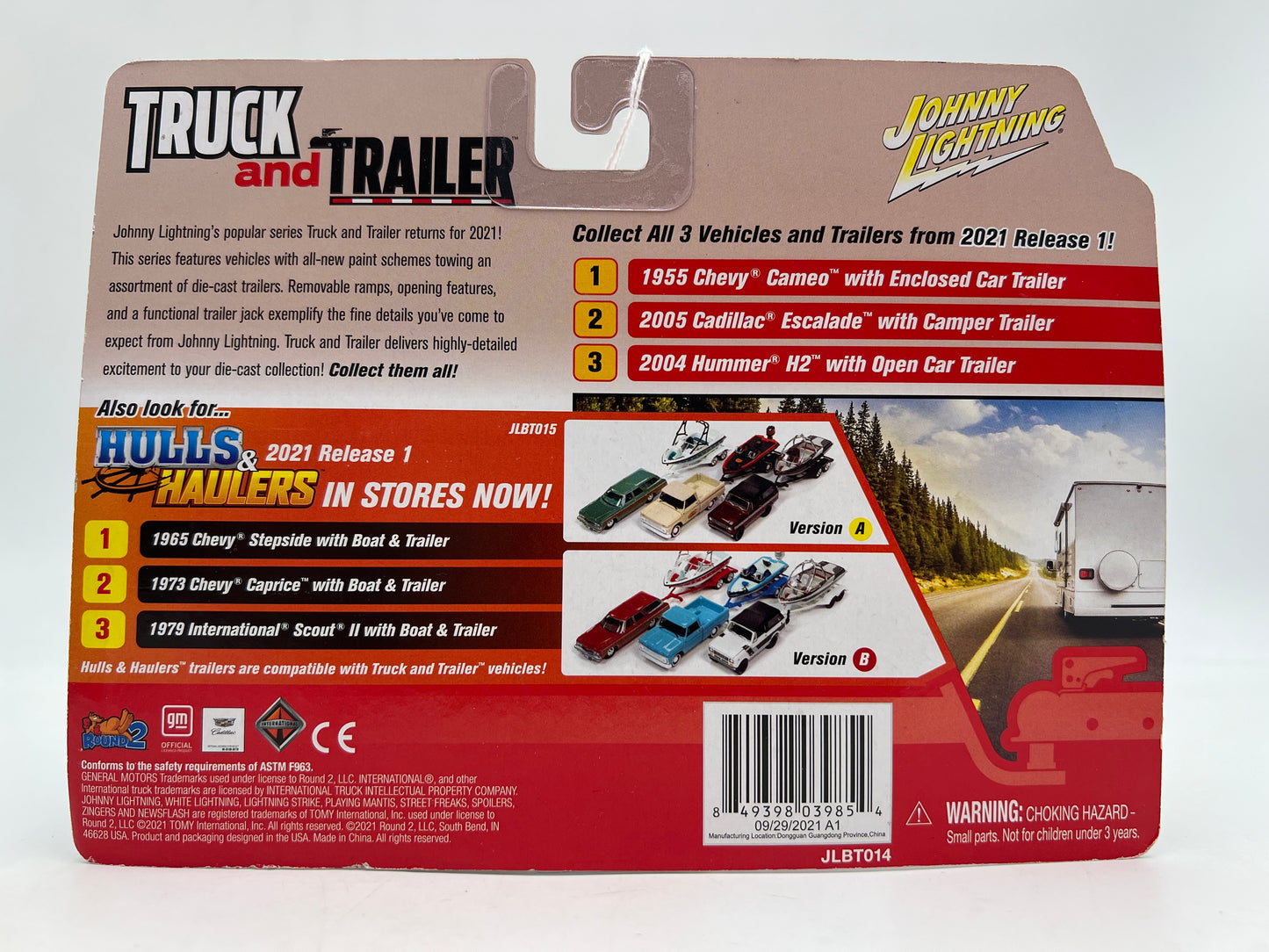 Johnny Lightning CHASE Truck And Trailer Release 1 #3 2004 Hummer H2 W/Open Car Trailer