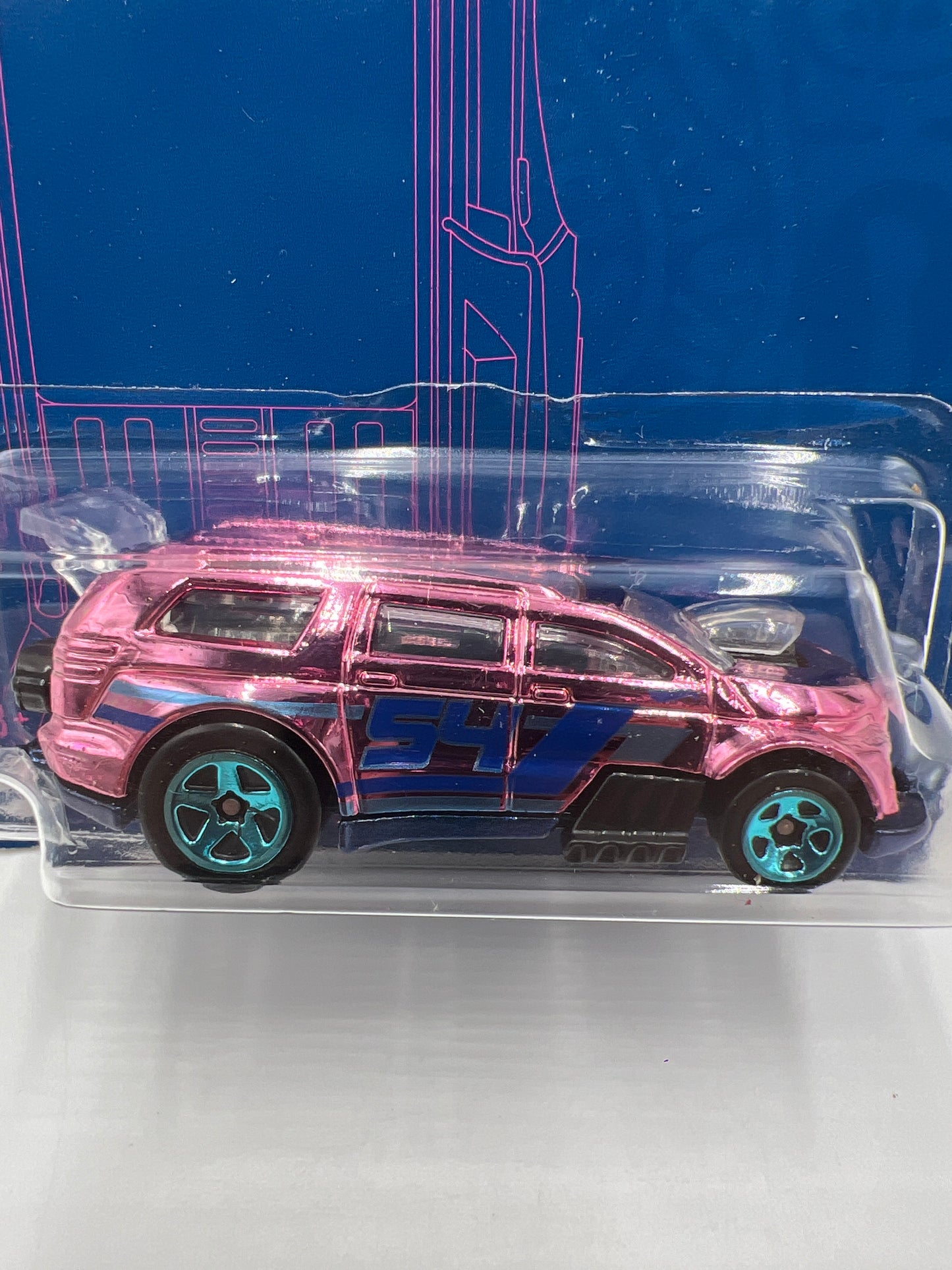 Hot Wheels 54th Anniversary Pearl and Chrome #6 CHASE Nitro Tailgater Pink