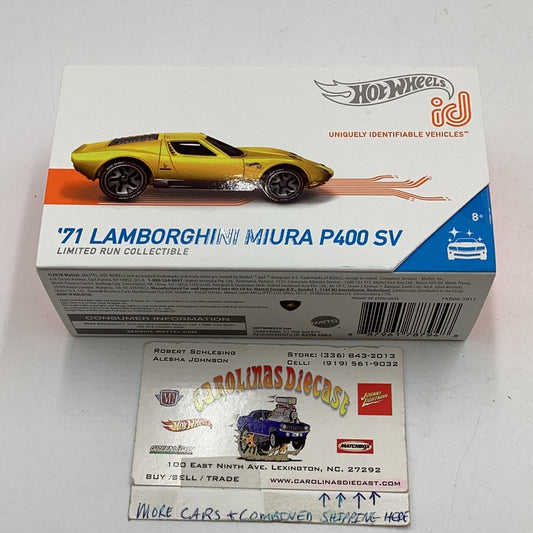 Hot Wheels ID 71 Lamborghini Miura P400 SV series 1