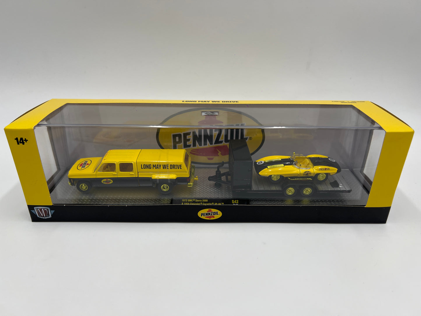 M2 Machines Auto Haulers CHASE Pennzoil 1973 GMC Sierra 3500 & 1959 Chevrolet Corvette XP-86 S42
