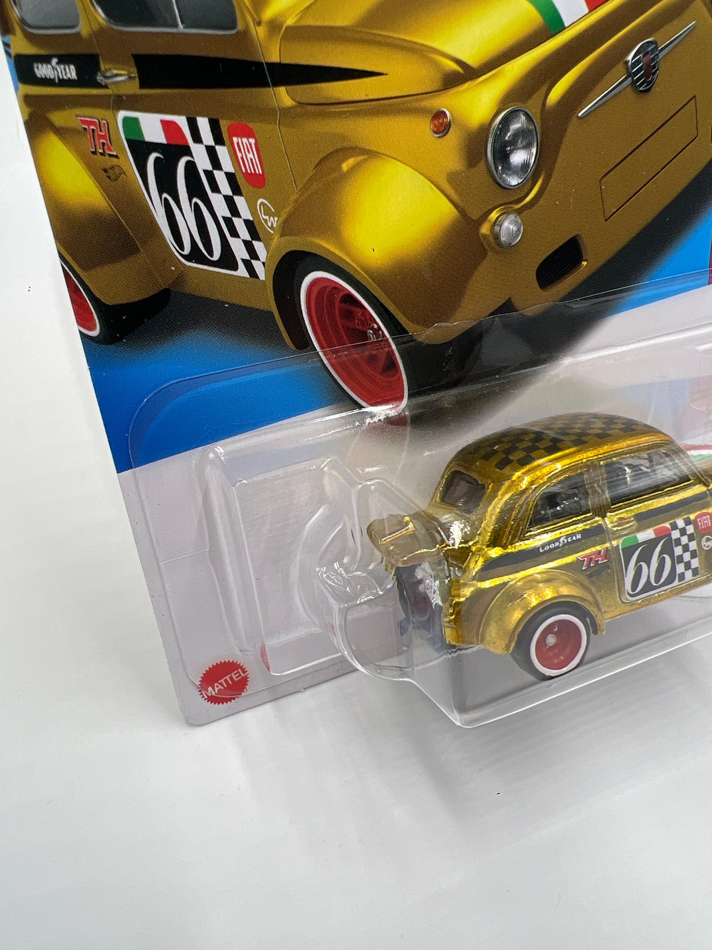 2024 Hot Wheels Super Treasure Hunt #117 60s Fiat 500D Modificado Gold W/Protector