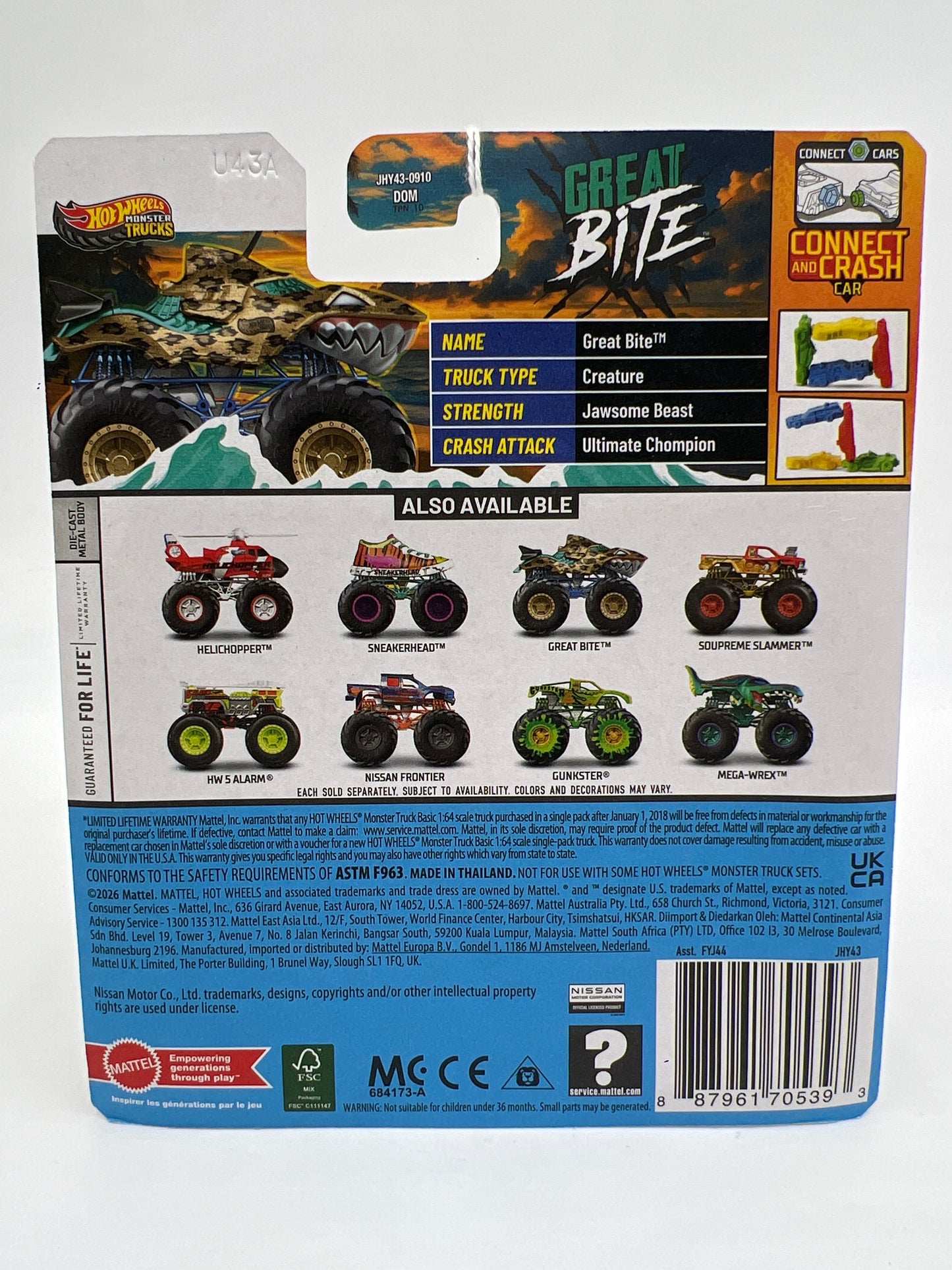 2026 Hot Wheels Monster Trucks Beast Bashers #3 Great Bite