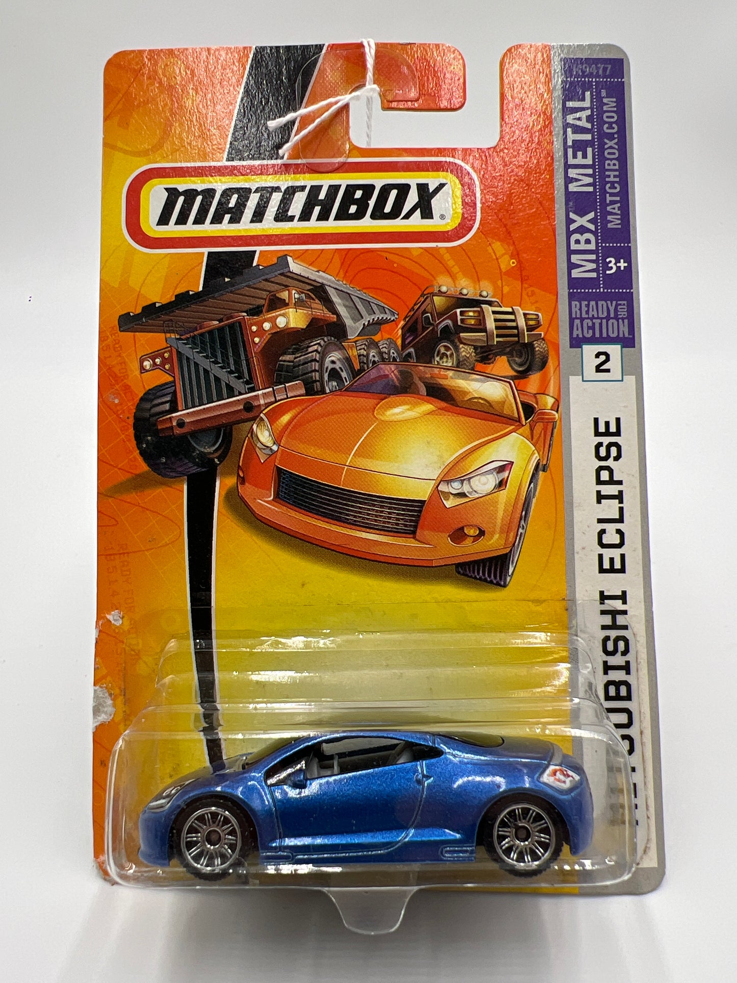 Matchbox MBX Metal #2 Mitsubishi Eclipse Blue Bad Card 207G