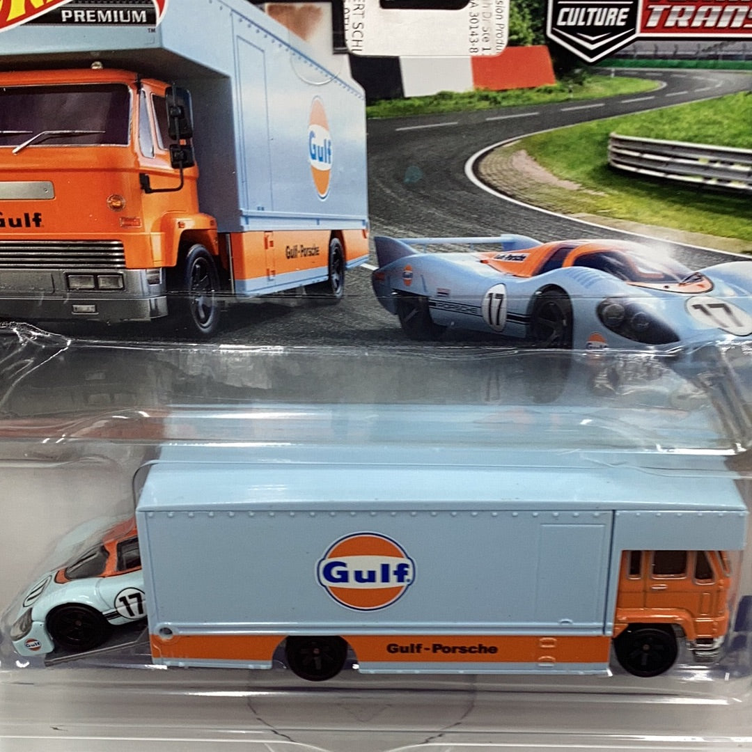 Hot wheels car culture team transport #41 Porsche 917 LH fleet flyer 245G