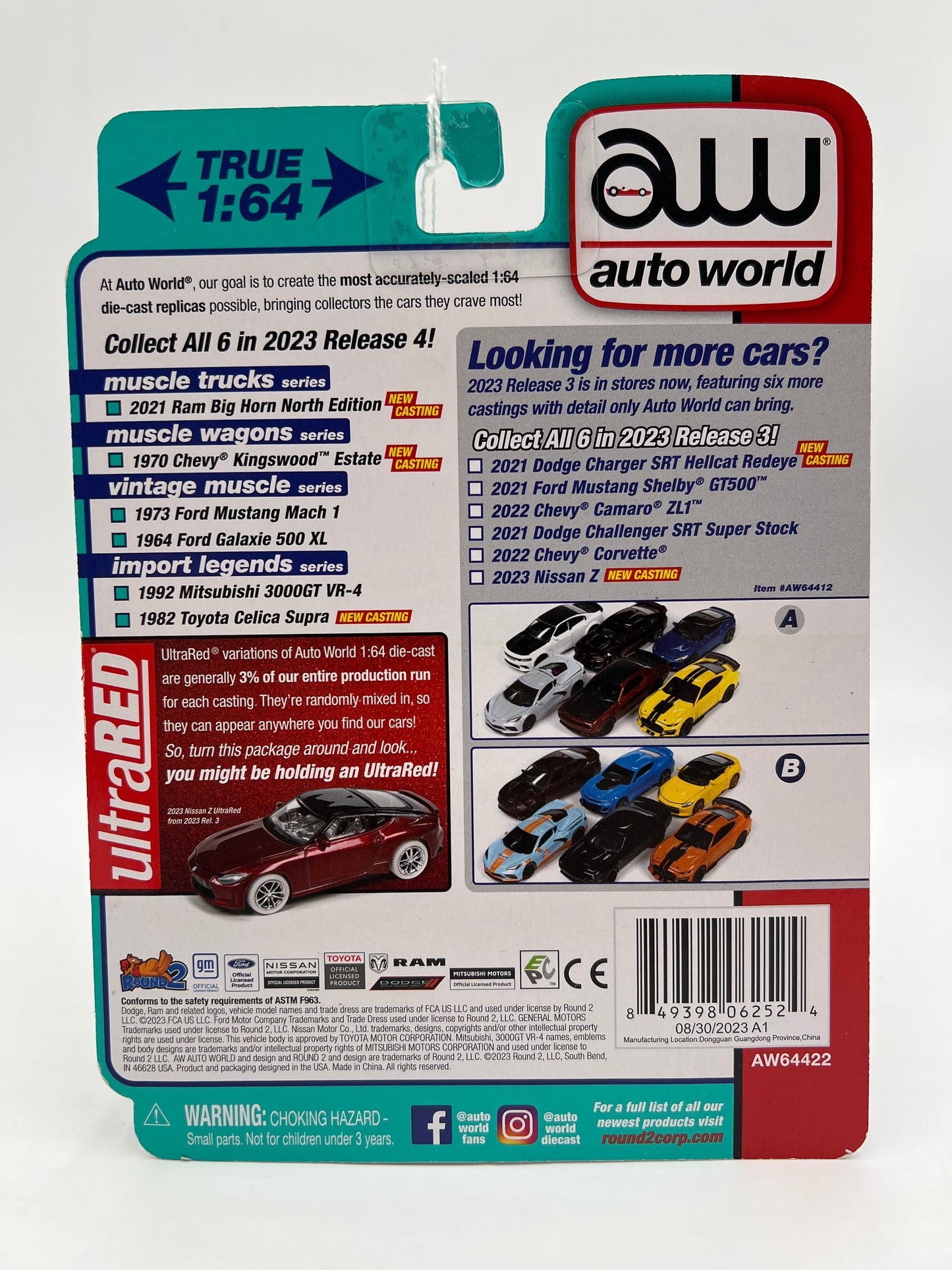 2023 Auto World Ultra Red Chase Muscle Wagons Release 4 Version A 1970 Kingswood Estate