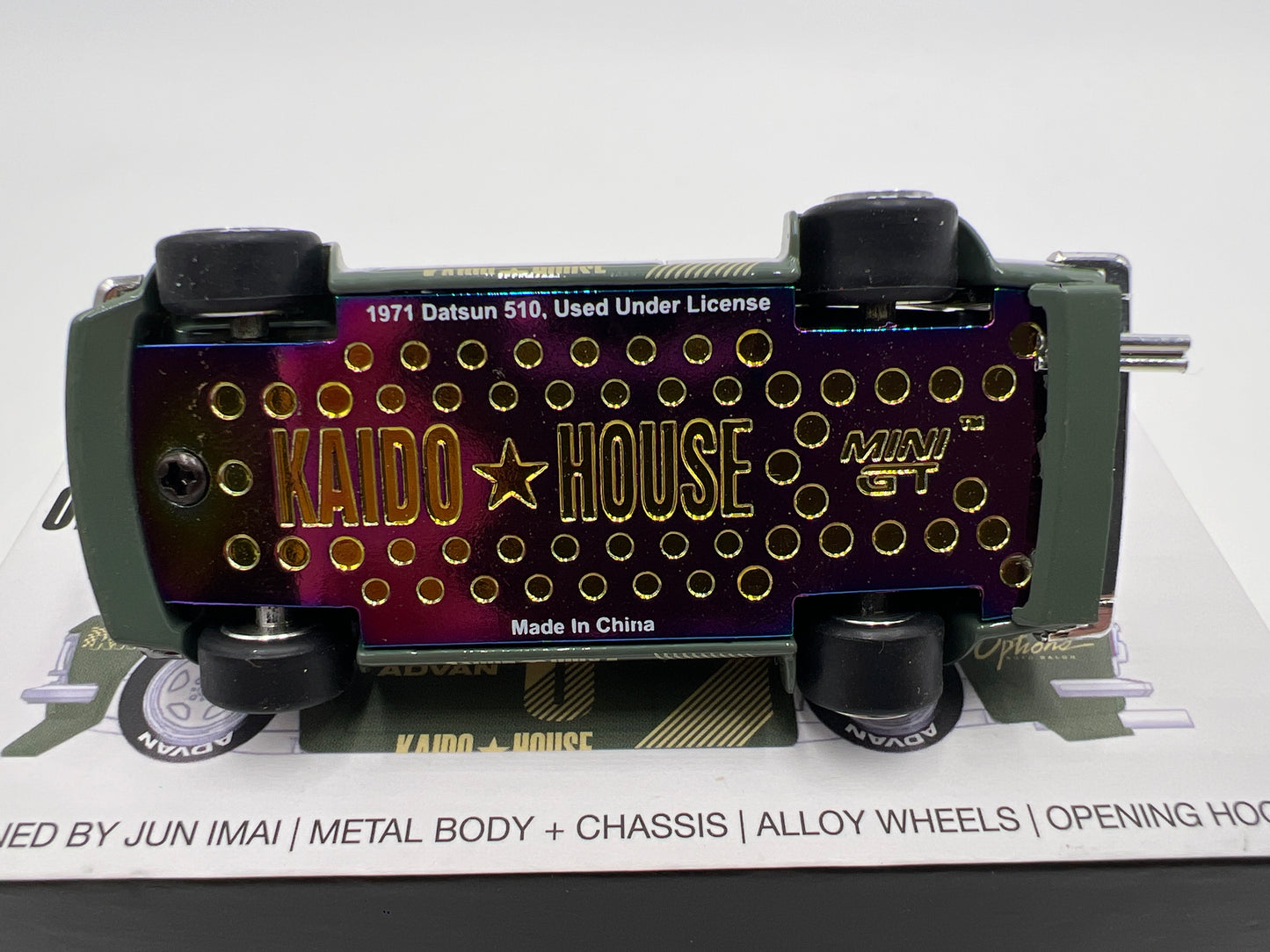Mini GT Kaido House #10 Datsun Bluebird 510 Wagon Green