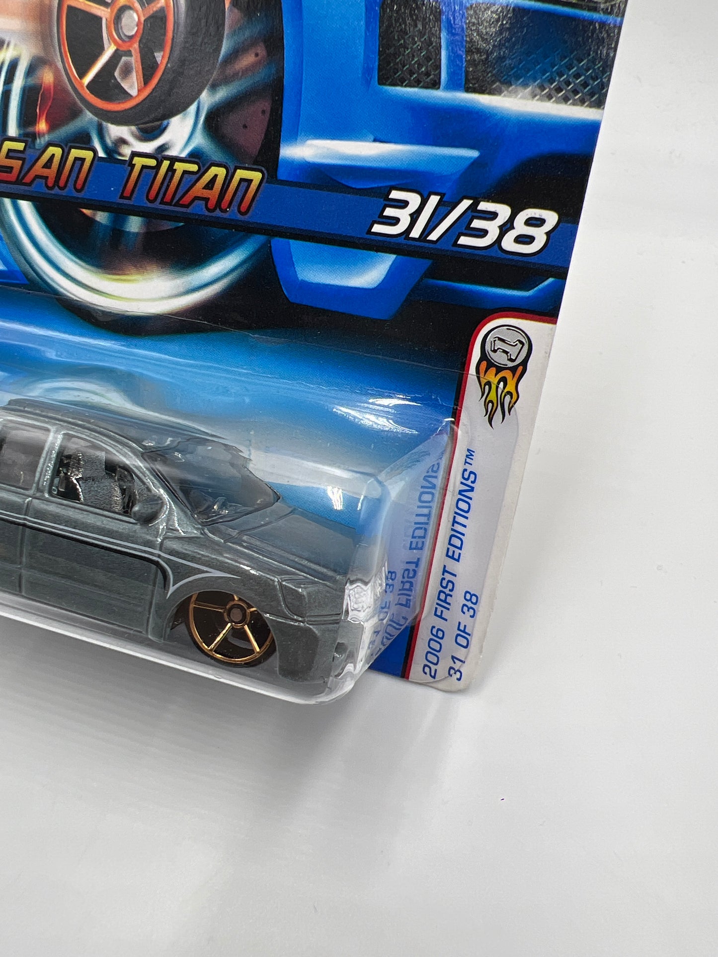 2006 Hot Wheels First Editions #31 Faster Than Ever Nissan Titan Silver W/Protector
