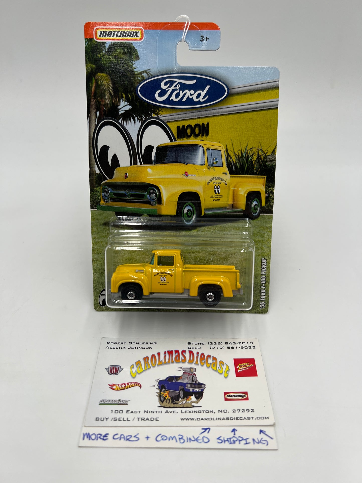 2019 Matchbox Ford Truck Series 56 Ford F-100 Pickup Mooneyes Yellow 150D