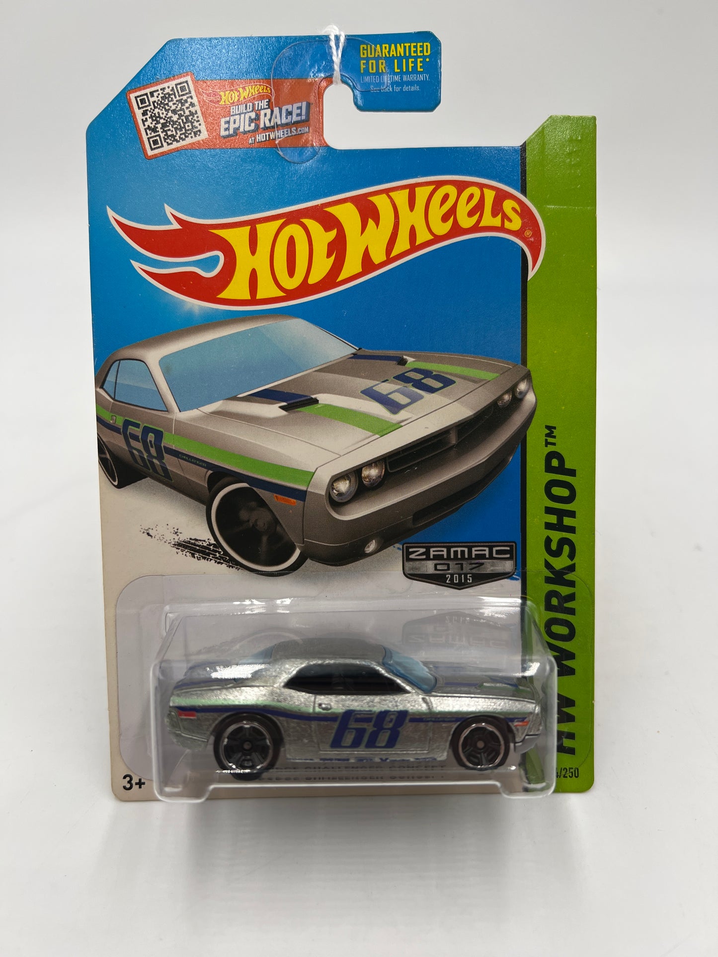 2015 HW Workshop Zamac 017 #234 Dodge Challenger Concept *Card Yellowing* 144G