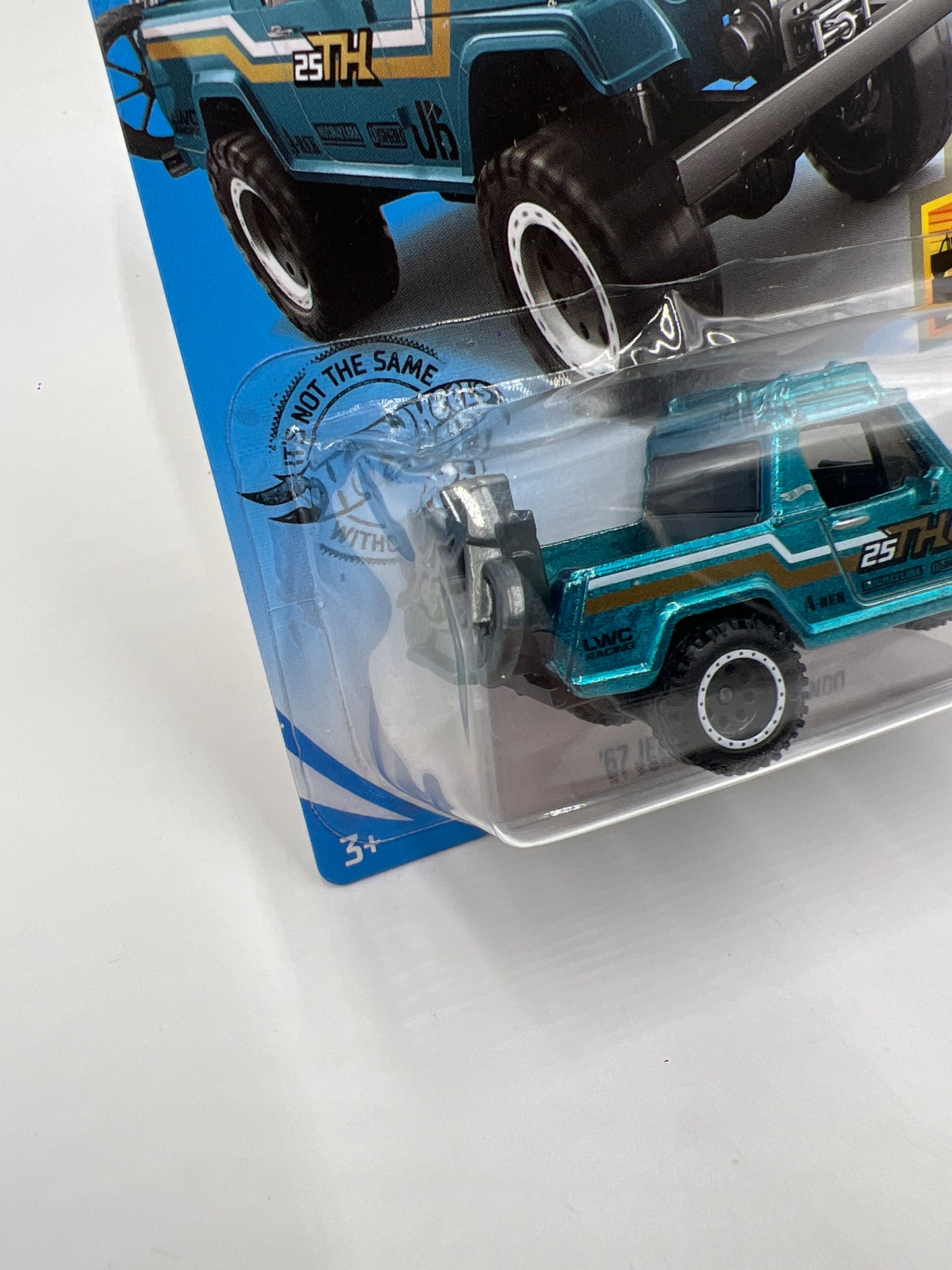 2020 Hot Wheels Super Treasure Hunt #71 67 Jeepster Commando Blue W/Protector Wavy Blister