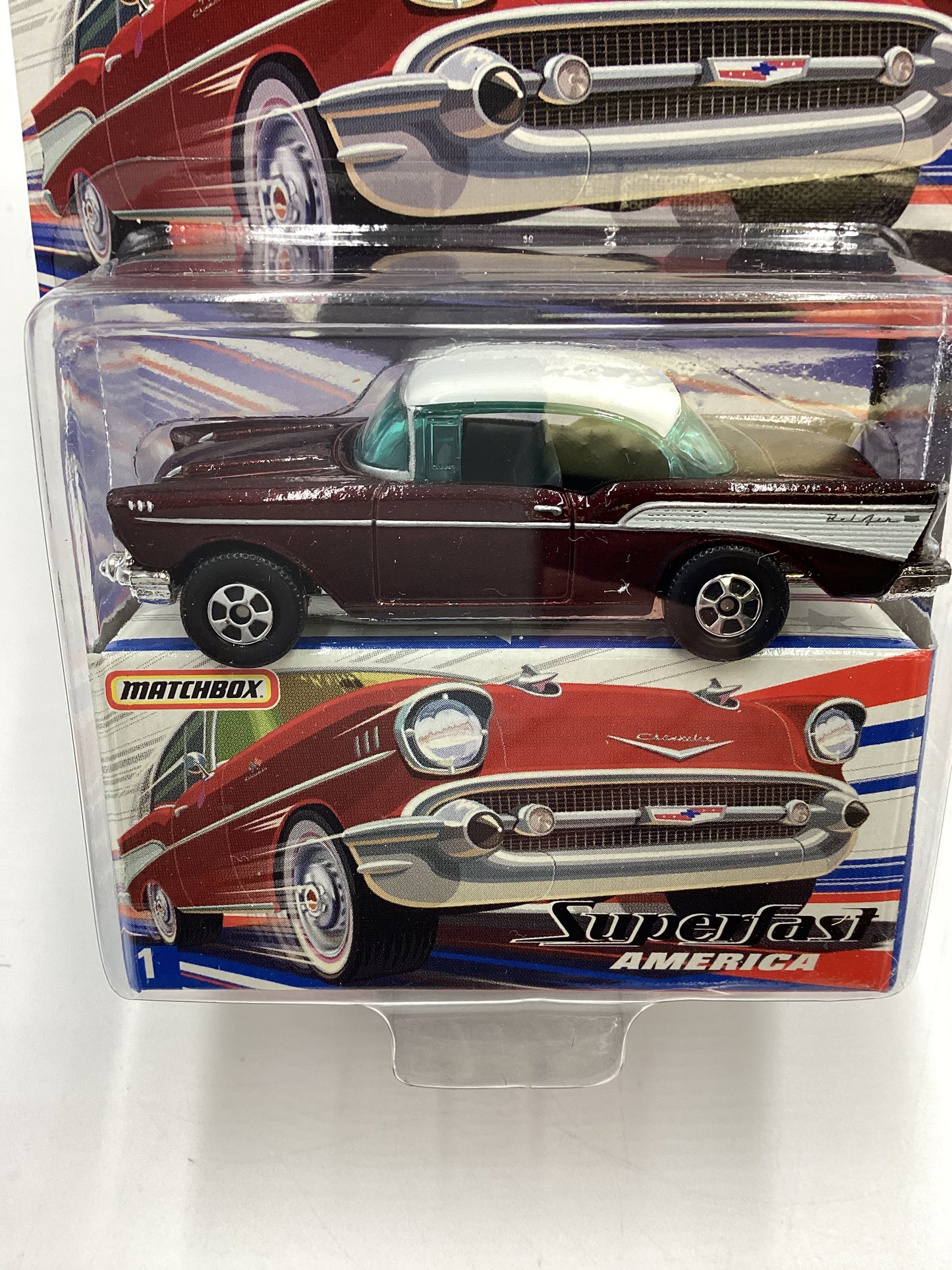 Matchbox Superfast America #1 1957 Chevy Bel Air Hard Top 174F