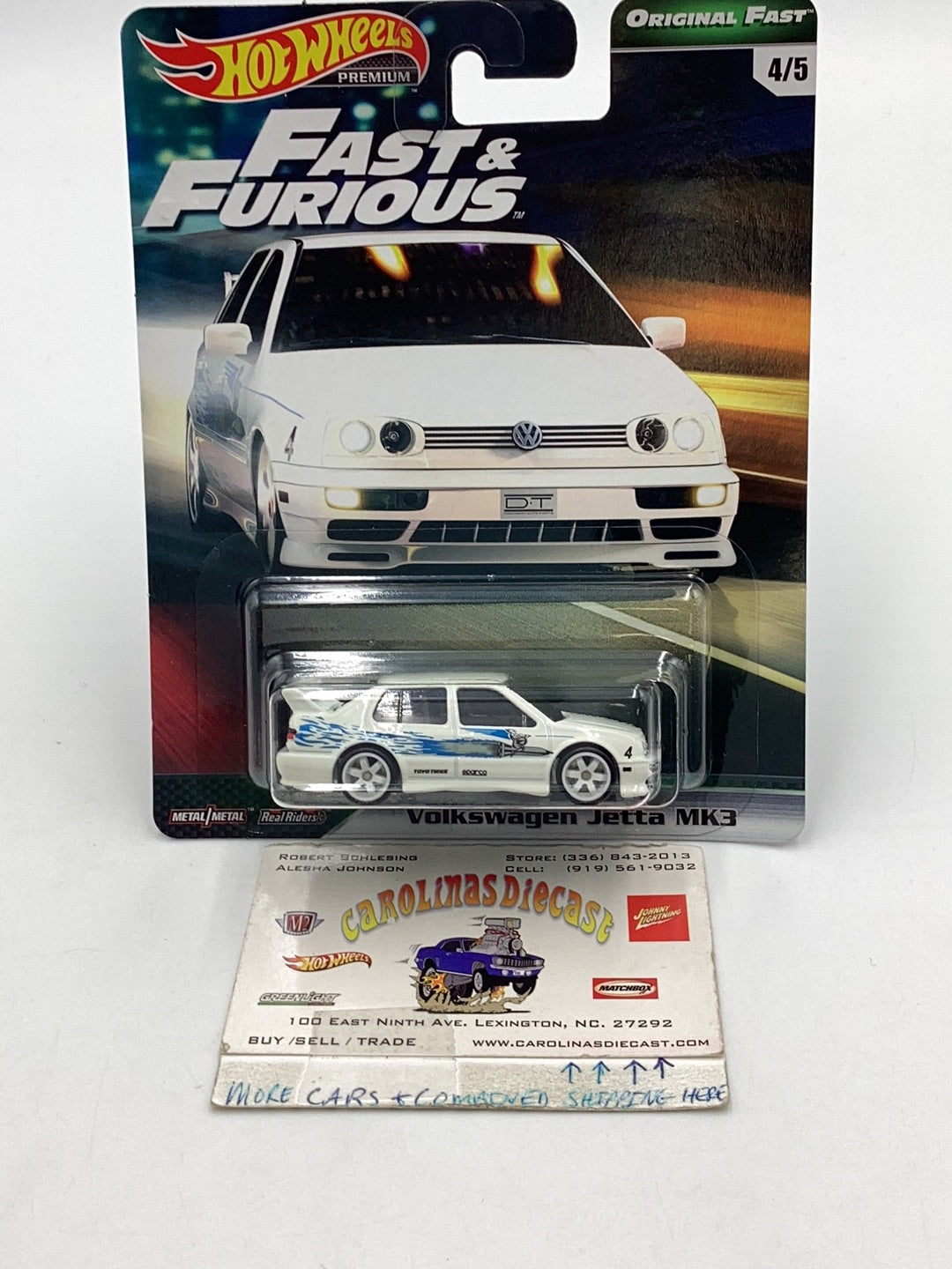 Hot wheels premium fast and furious Original Fast Volkswagen Jetta MK3 4/5 W/ protector