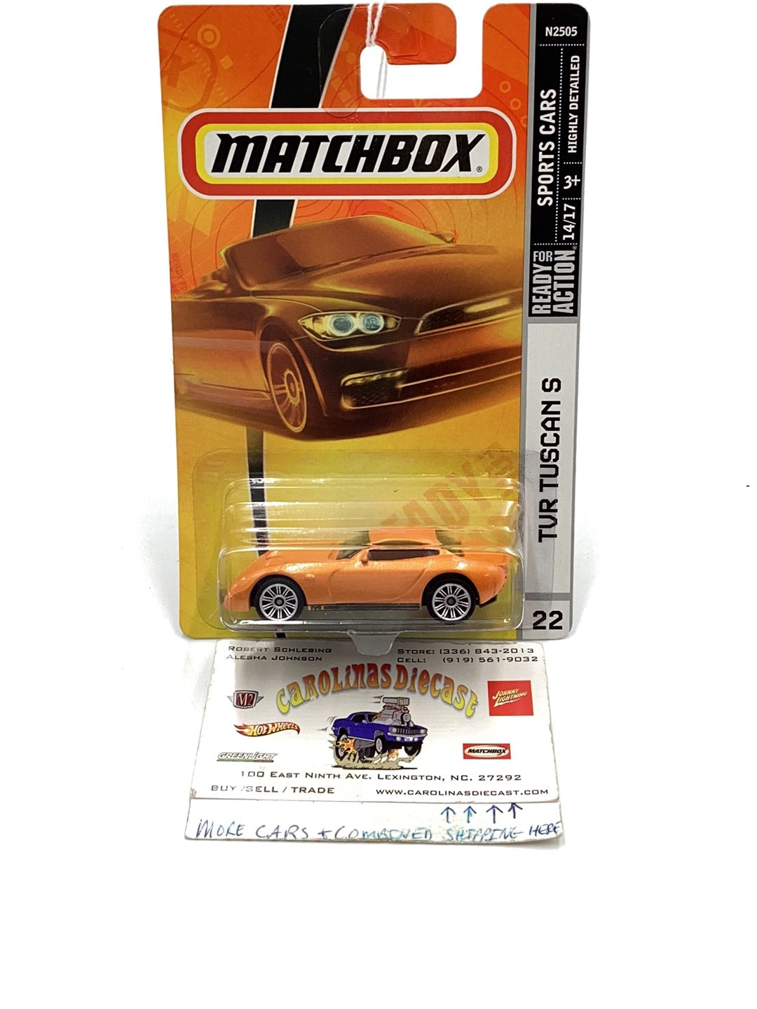 Matchbox 2008 #22 TVR Tuscan S orange 207C