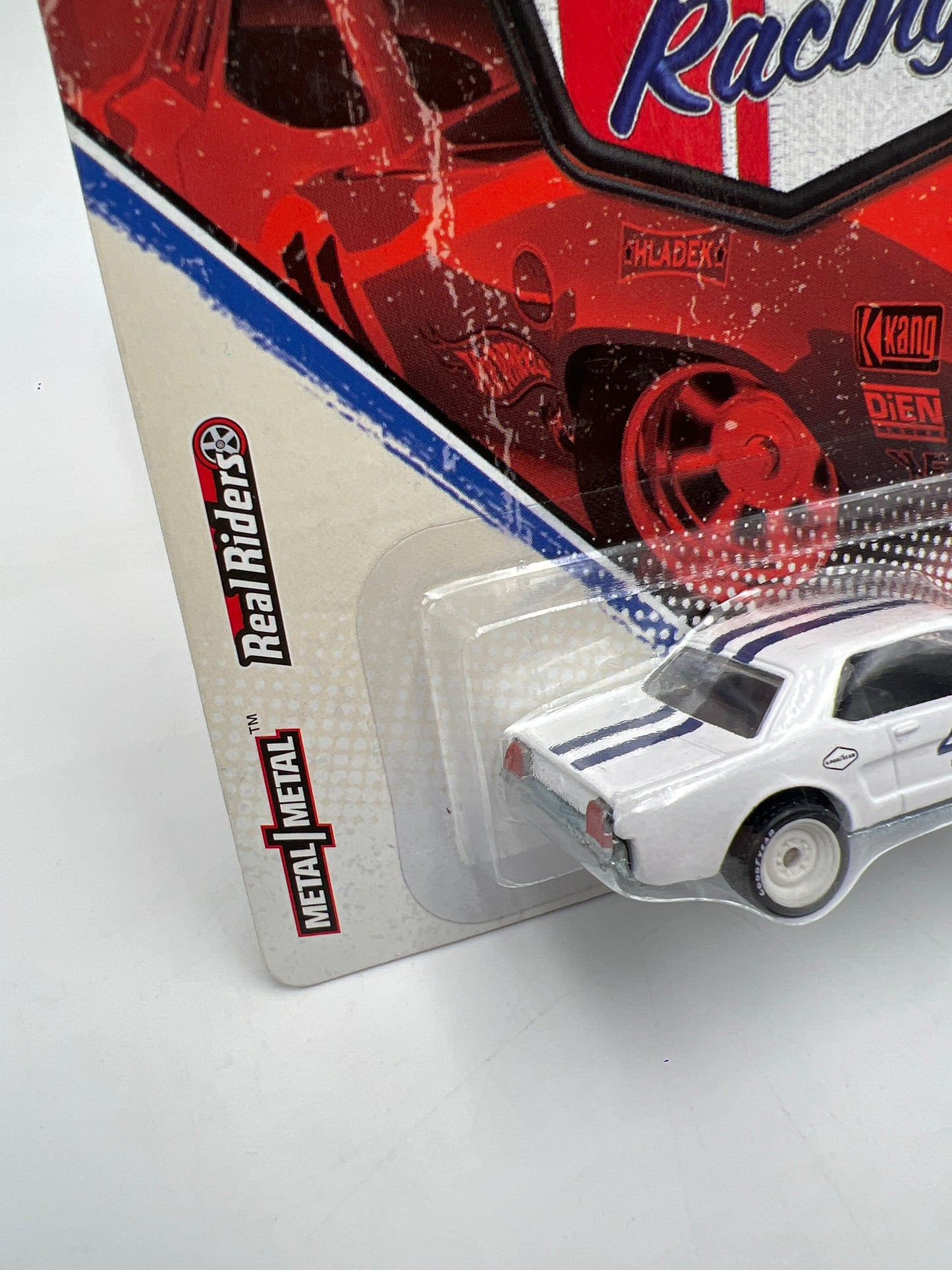 Hot Wheels Premium Vintage Racing #5 AJ Foyts 65 Ford Mustang White W/Protector