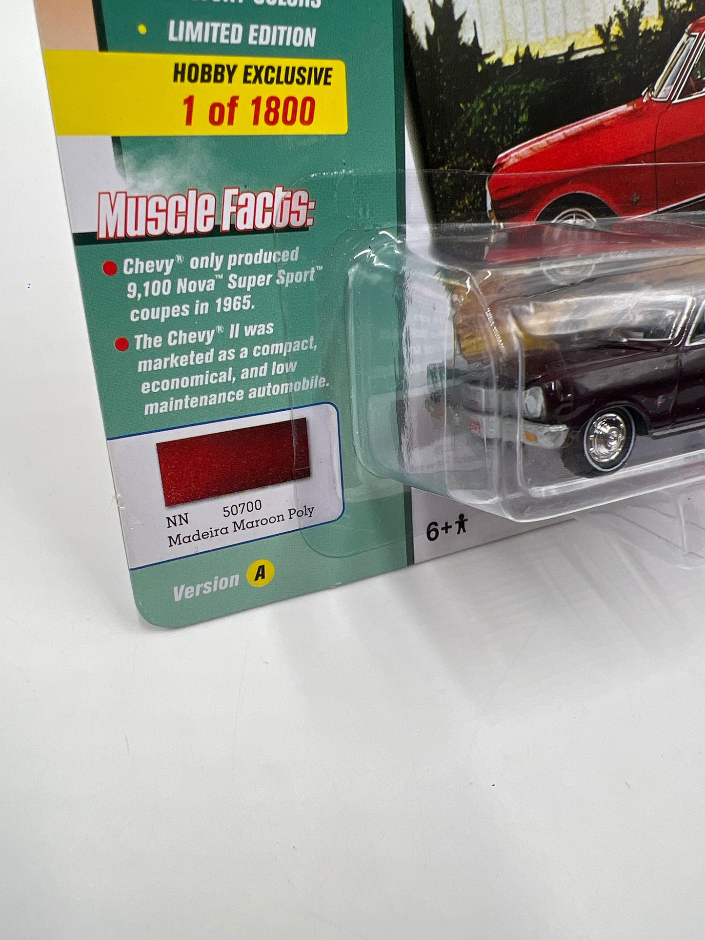 Johnny Lightning Muscle Cars U.S.A 1965 Chevy Nova SS Maroon 219G