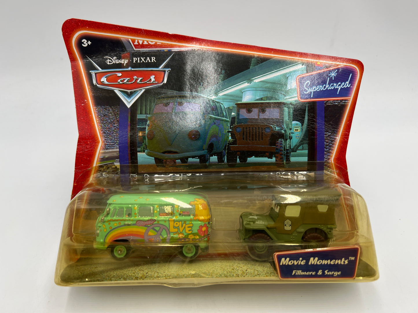Disney Pixar Cars Supercharged 2 Pack Movie Moments Fillmore & Sarge 142B