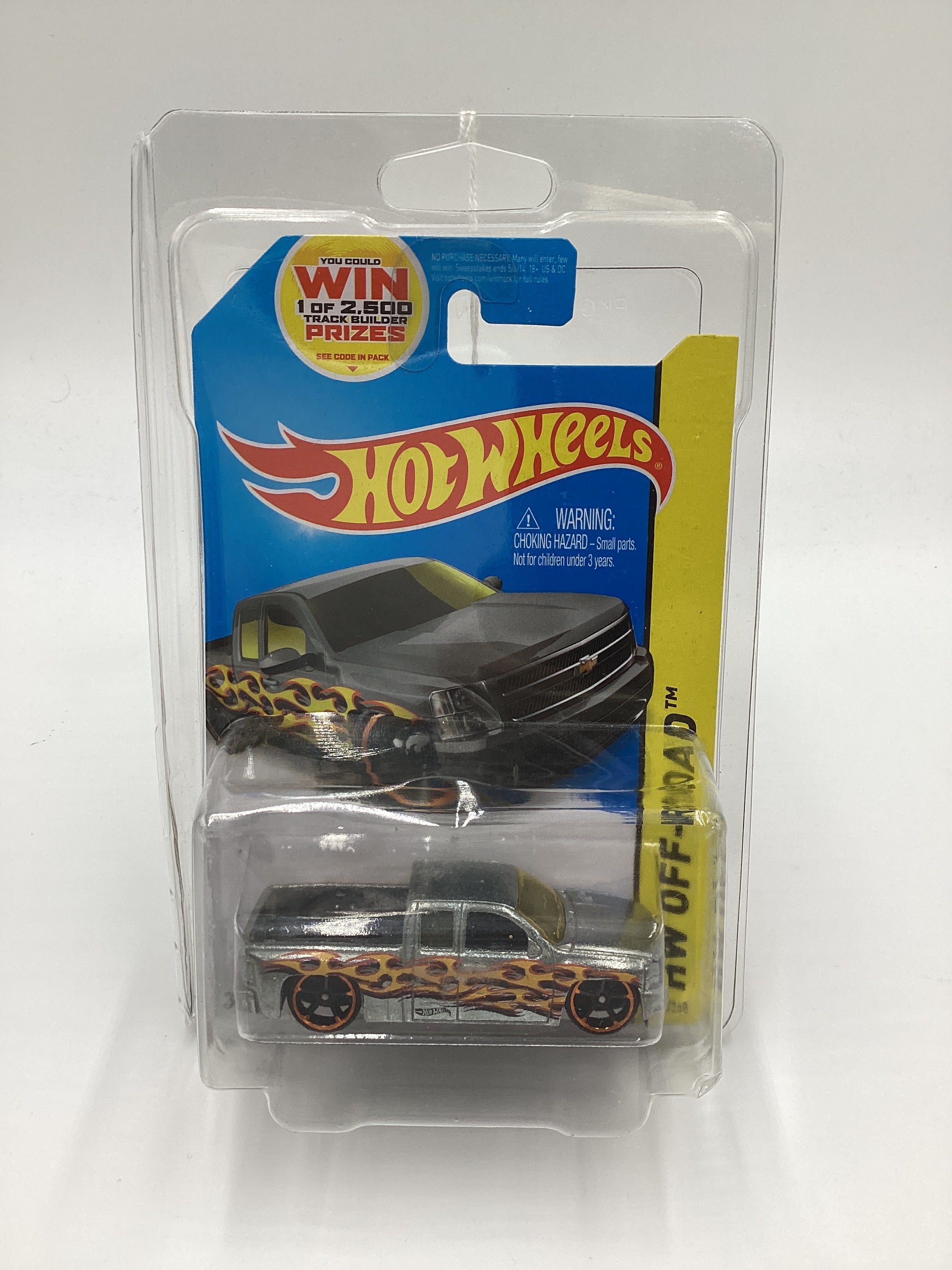 2014 Hot Wheels Off-Road #132 Zamac Chevy Silverado W/Protector