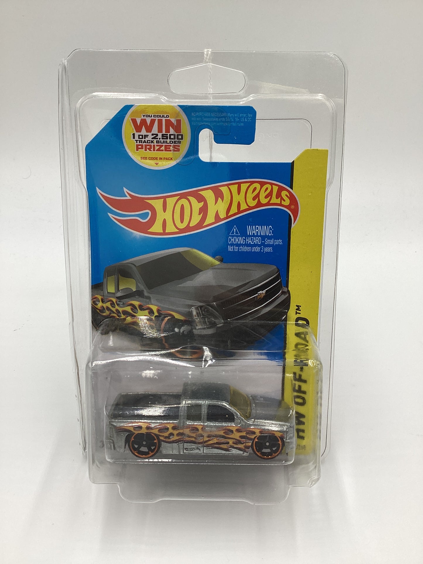 2014 Hot Wheels Off-Road #132 Zamac Chevy Silverado W/Protector *See Description*