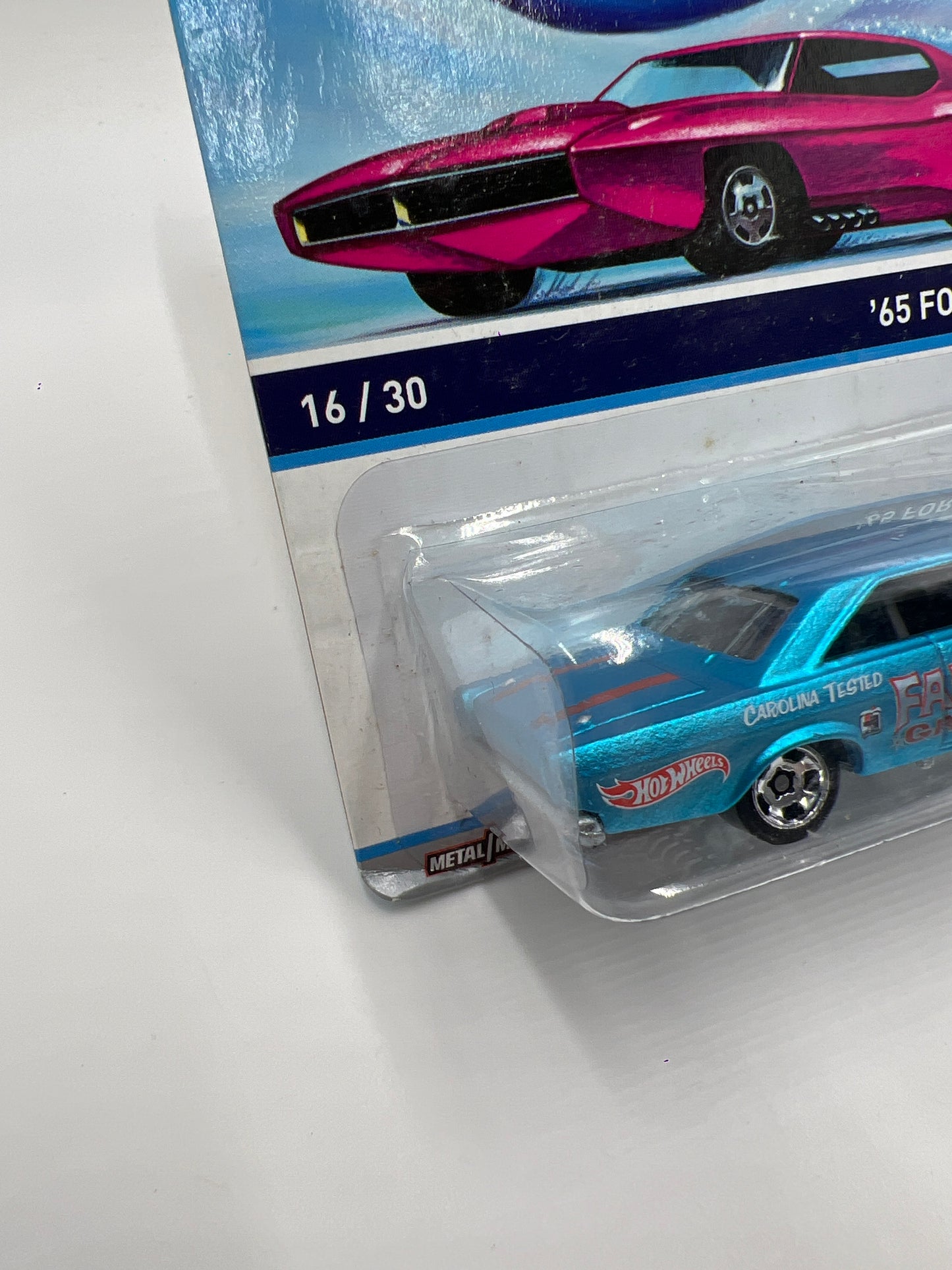 Hot Wheels Cool Classics #16 65 Ford Galaxie Spectrafrost Blue Bad Card SR