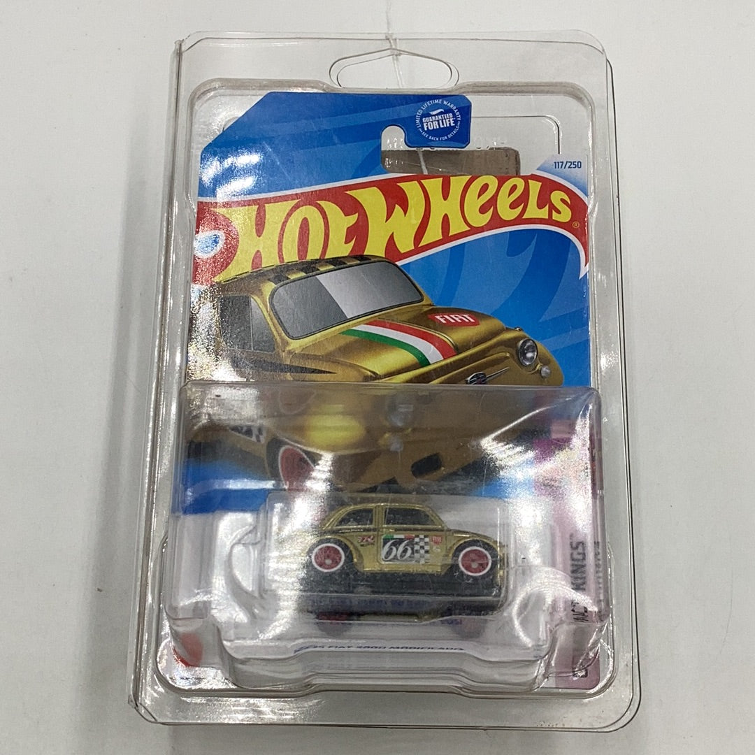 Hot Wheels 2024 E Case Super Treasure Hunt #117 60s Fiat 500D Modificado with protector