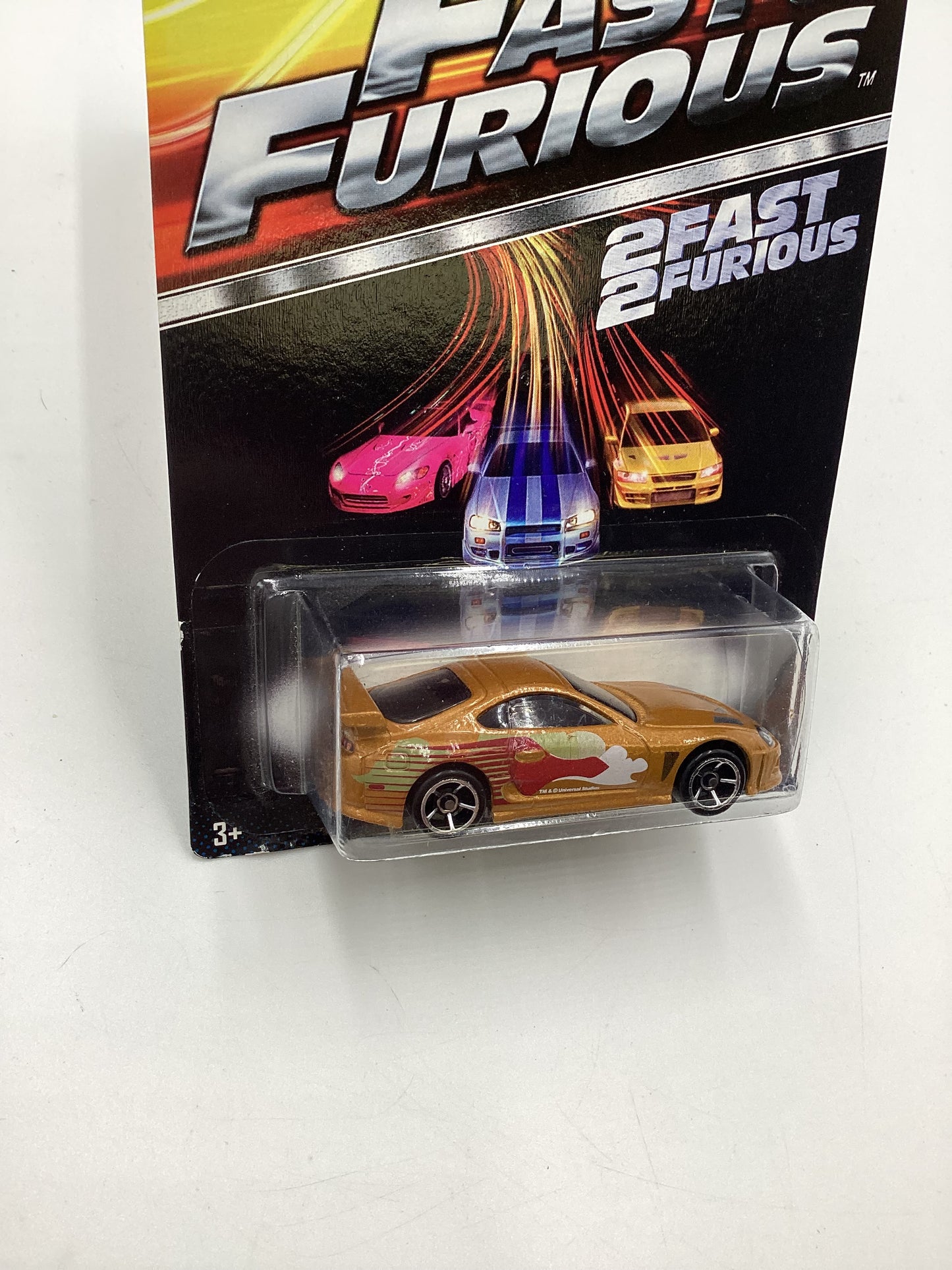 2015 Hot Wheels Fast & Furious #2 94 Toyota Supra Gold W/Protector